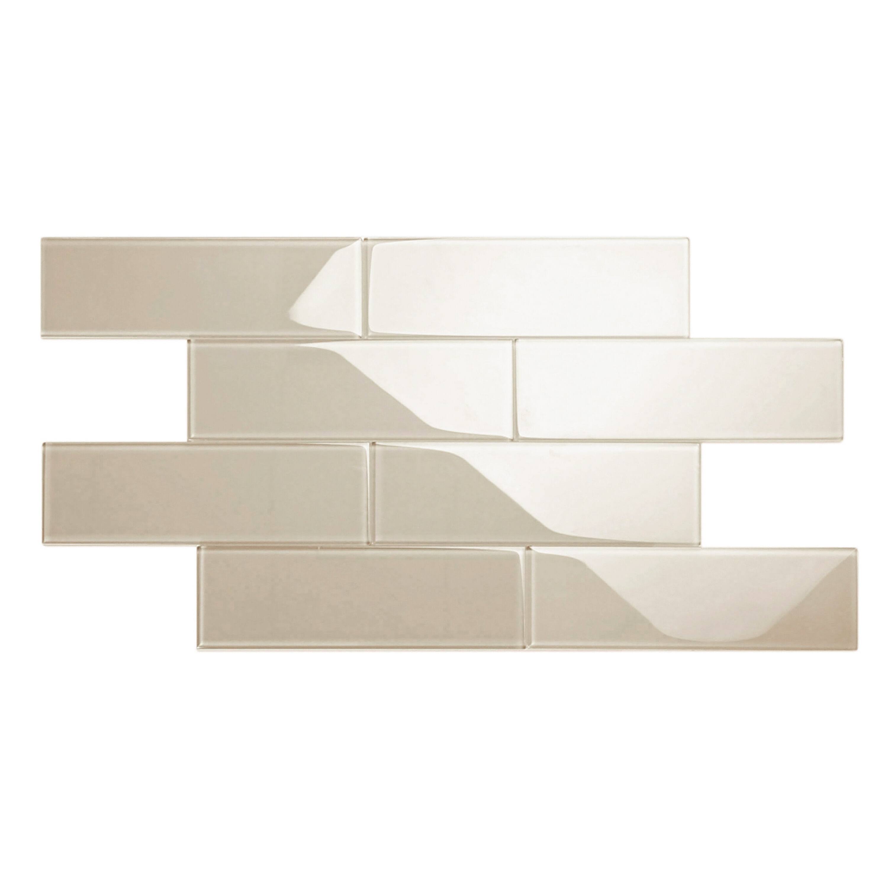 Giorbello Light Taupe 4x12 Glass Subway Tile - 5 Sq. ft. Case