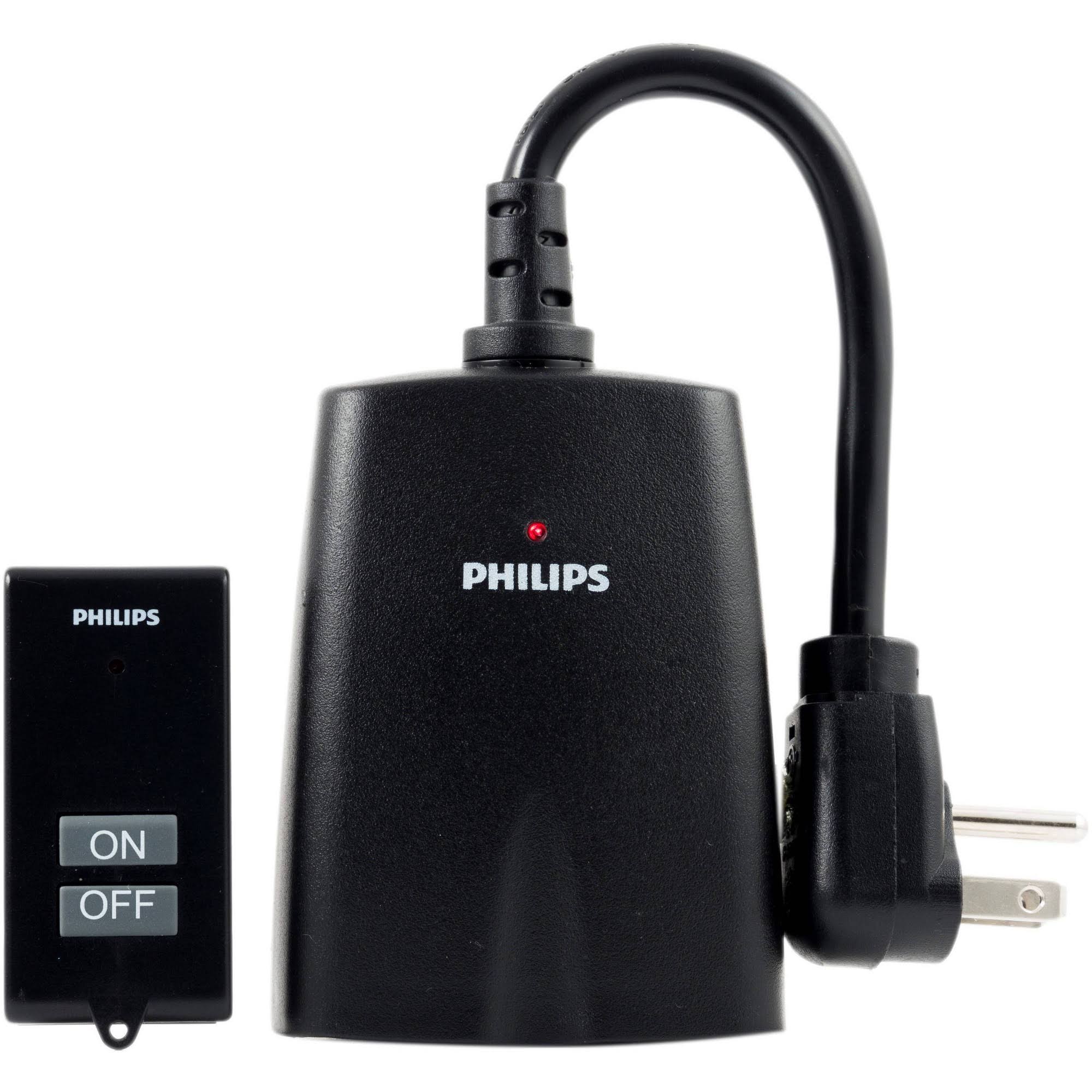Philips Outdoor Lighting Control Plug-In with Wireless On/Off Remote 2 Outlets