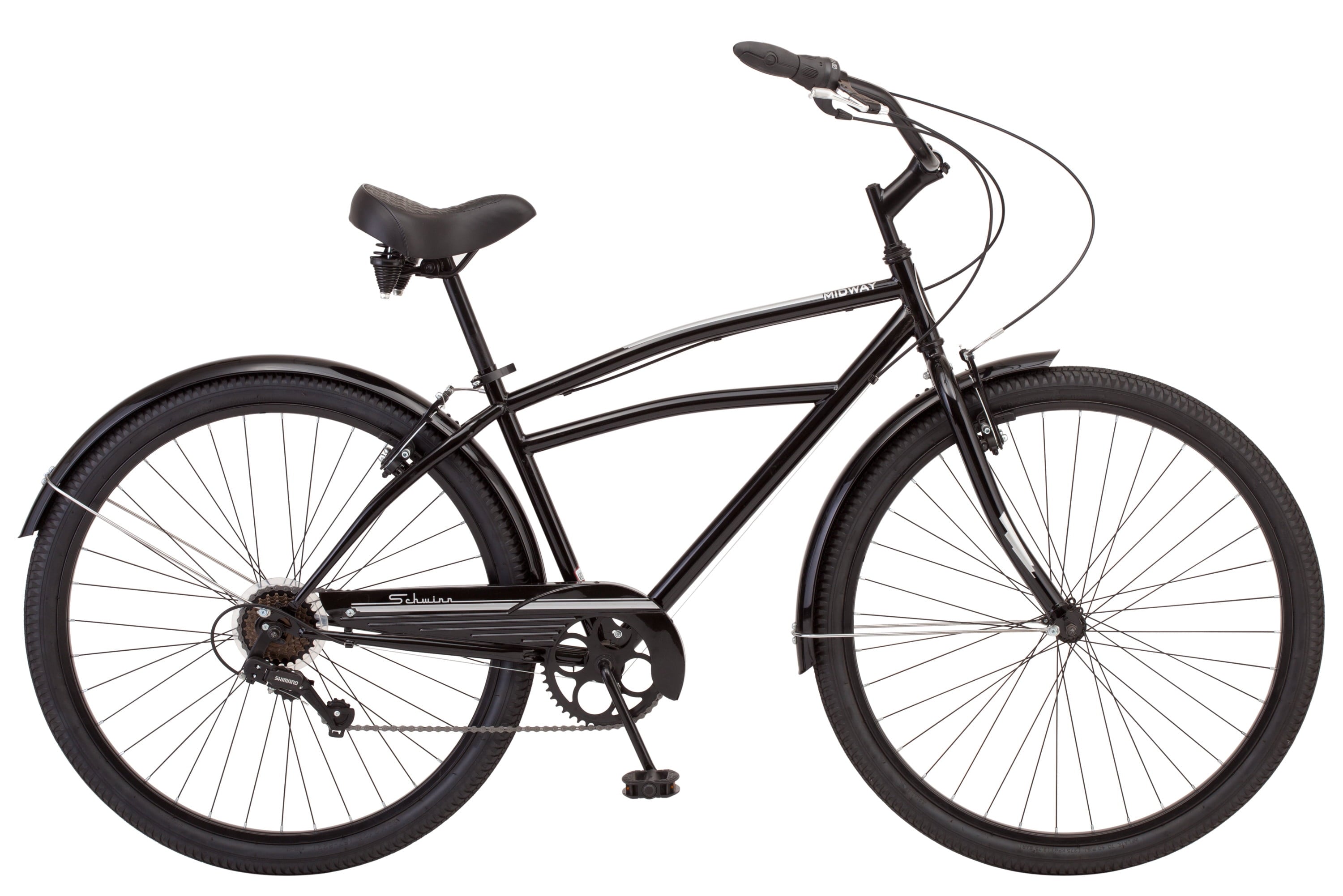 Midway Cruiser Bicycle. 29-in. Wheels. 7 Speeds. Black