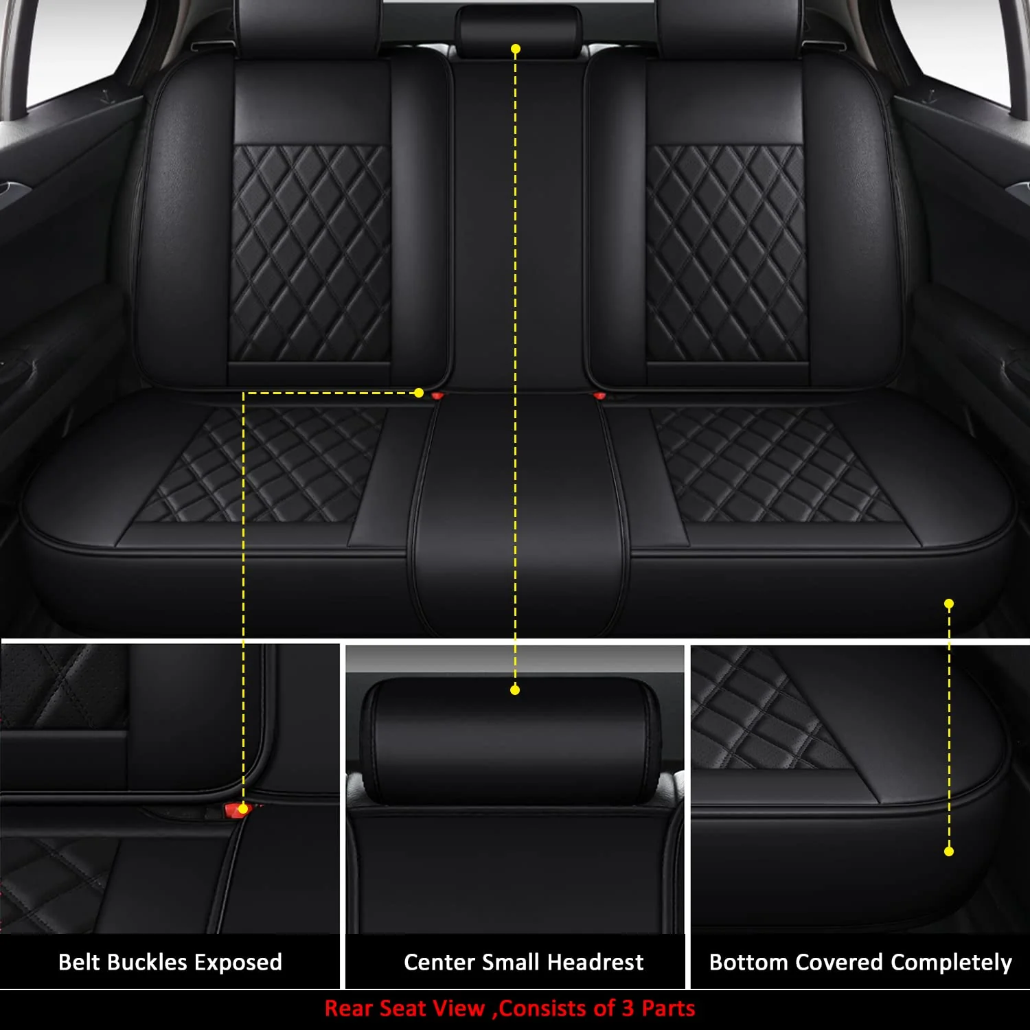 LINGVIDO Breathable Leather Car Seat Covers