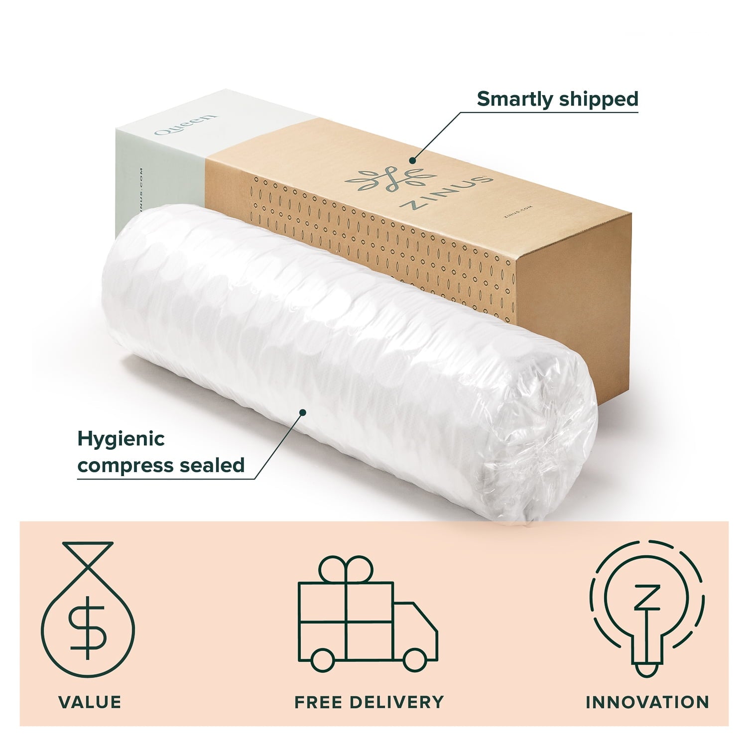 Euro Top 12�� Hybrid of Comfort Foam and Pocket Spring Mattress. Queen