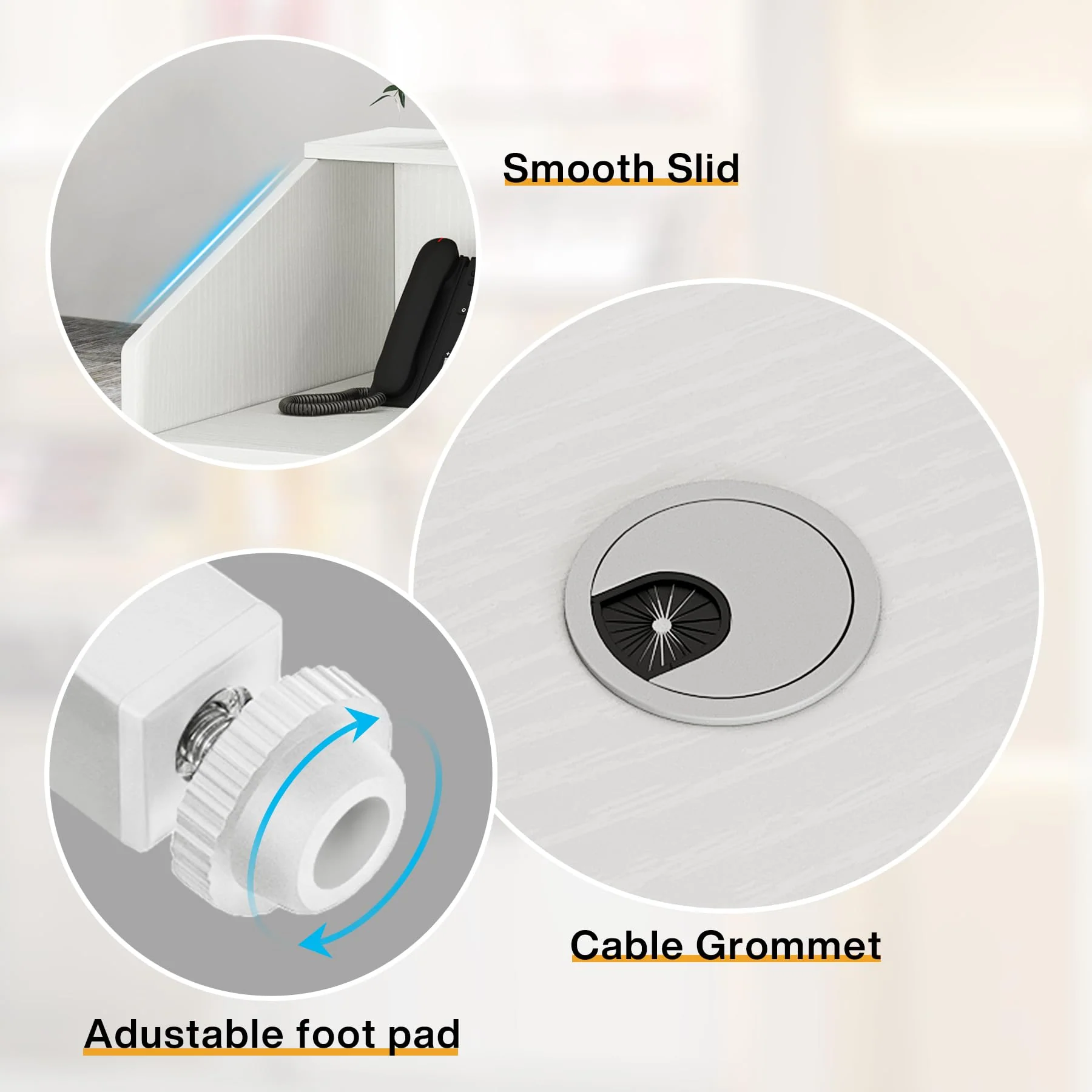 Tribesigns 47 Inch Reception Desk with Counter