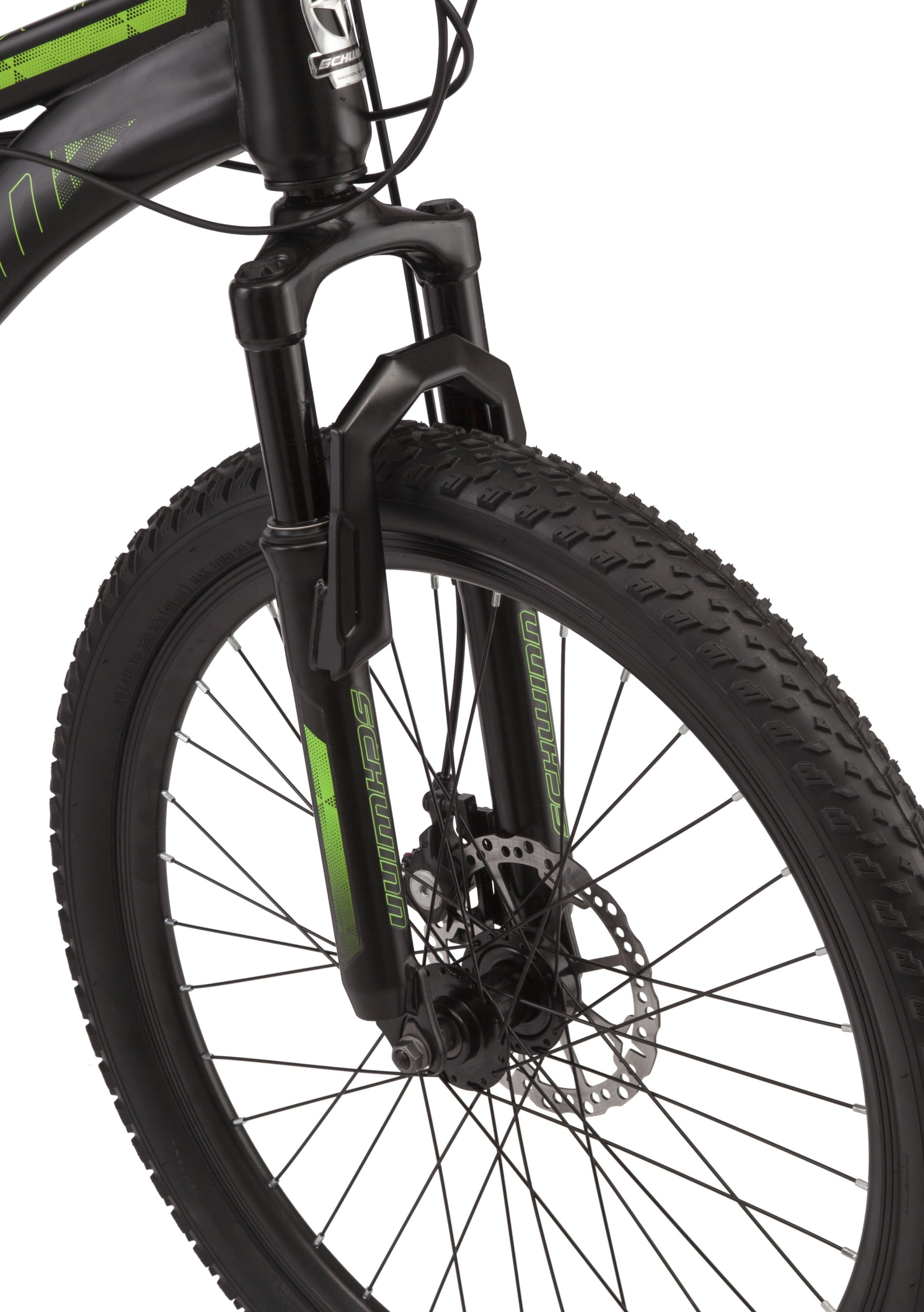 Sidewinder mountain bike. 24-inch wheels. 21 speeds. black / green