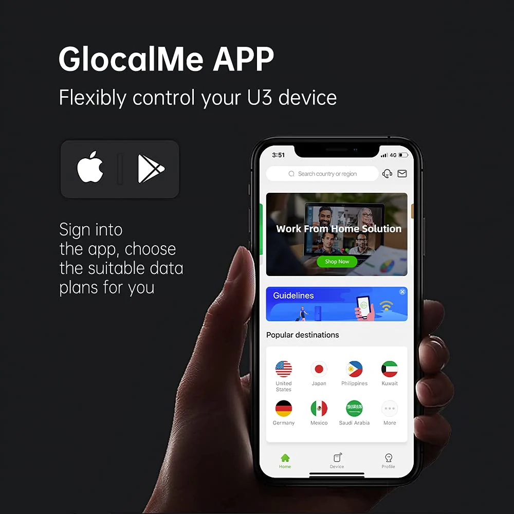 GlocalMe U3 Mobile Hotspot. Wireless Portable WiFi for Travel