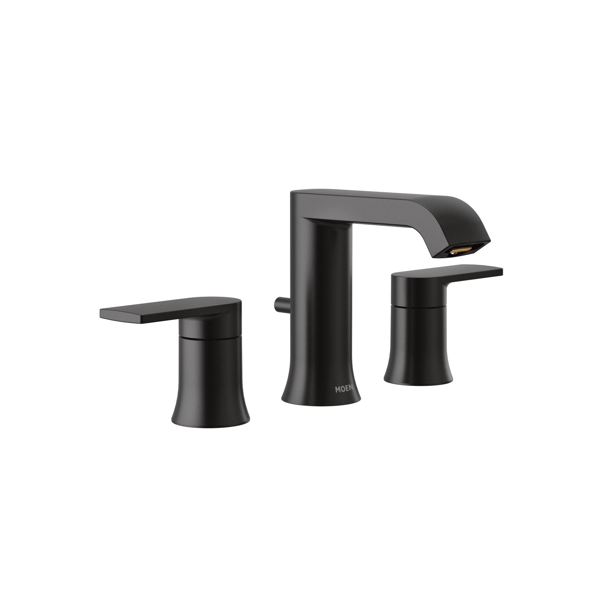 Moen T6708BL Genta Two-Handle Widespread Bathroom Faucet, Matte Black