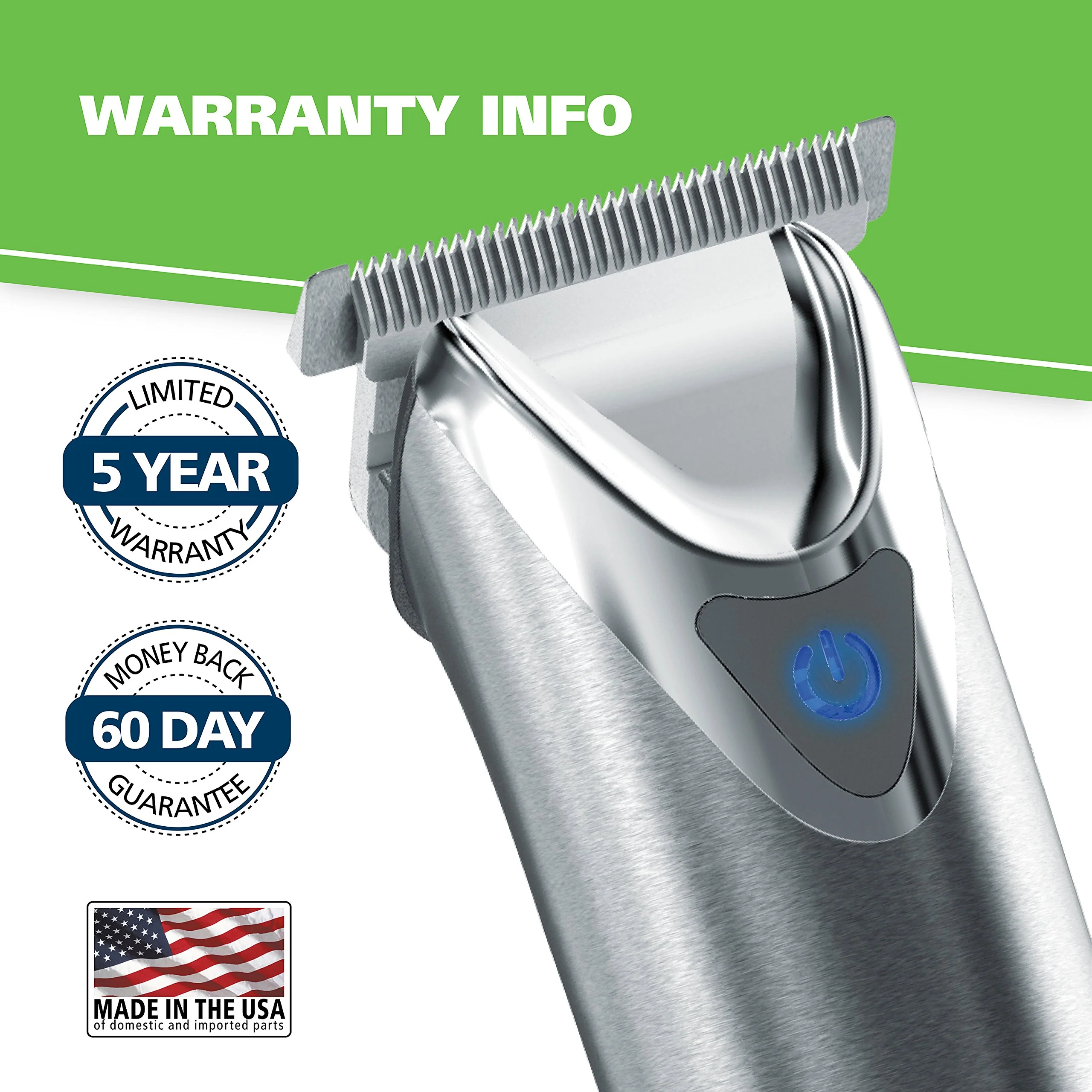 Wahl Stainless Steel Lithium Ion 2.0+ Beard Trimmer for Men