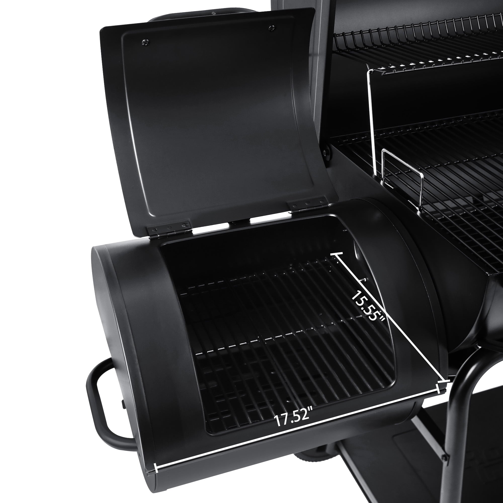 Gourmet CC2036F 36 Charcoal Barrel Grill with Offset Smoker