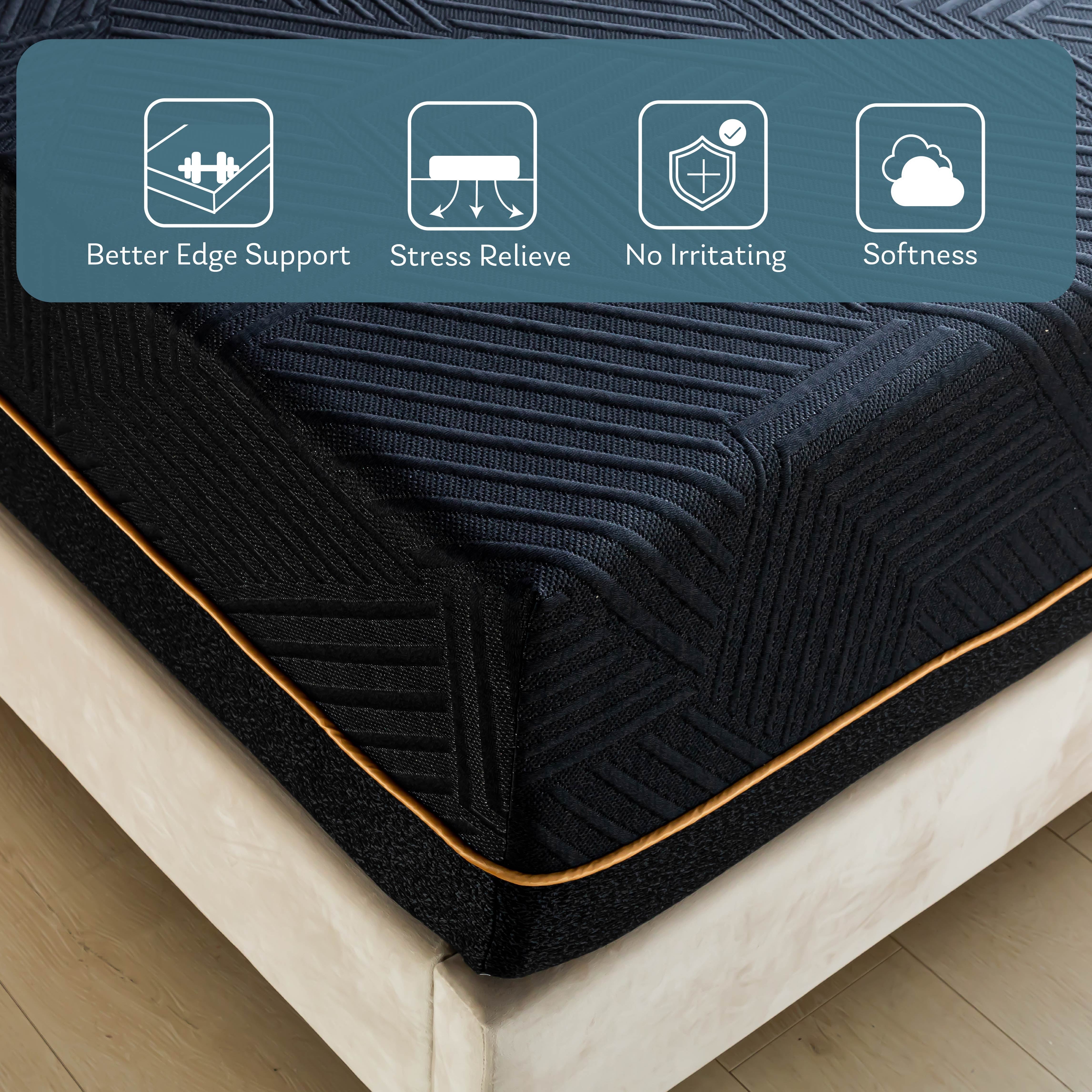 inch EGO Copper Gel Memory Foam Mattress In a Box. King. Medium