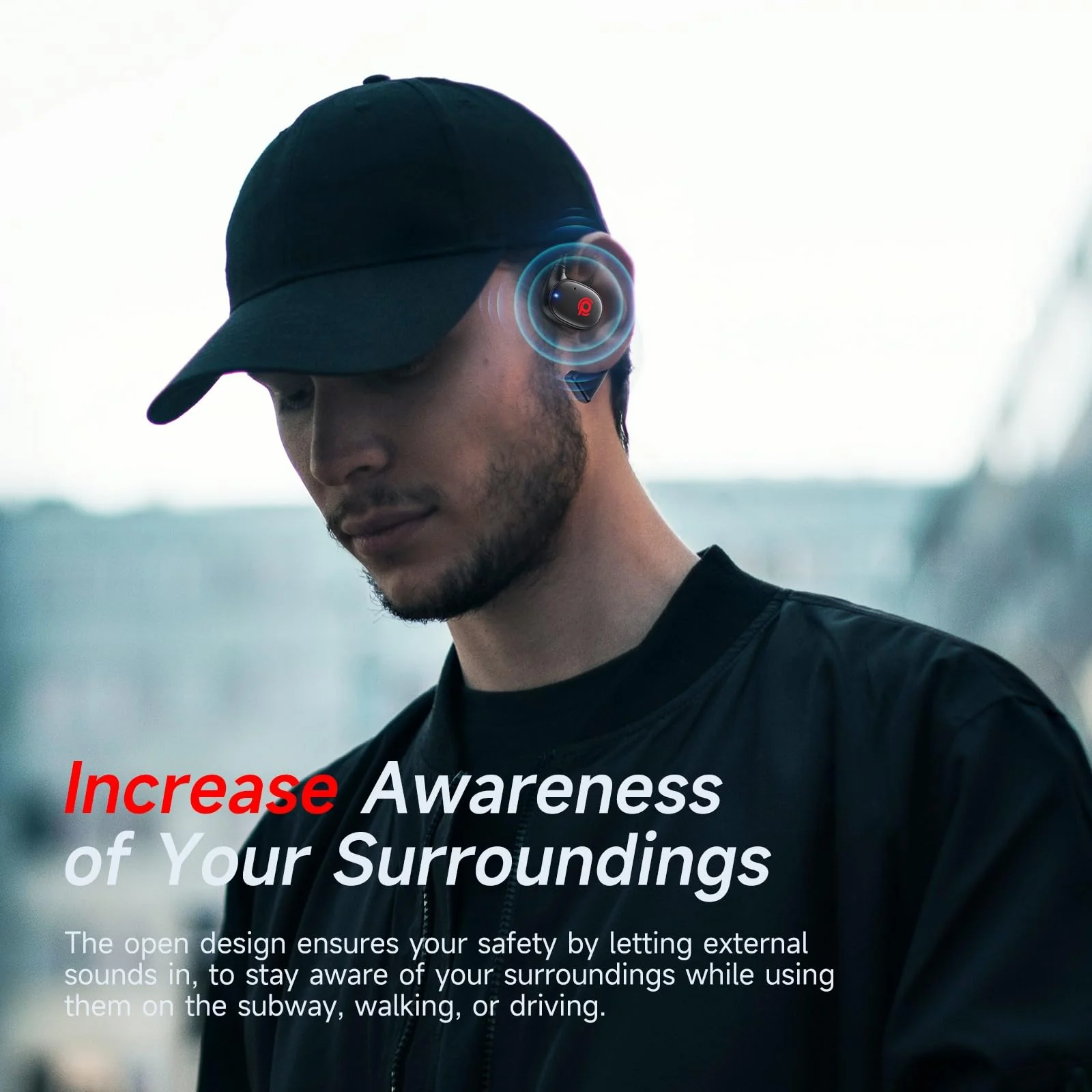 Open Ear Bluetooth Headphones Wireless Charging