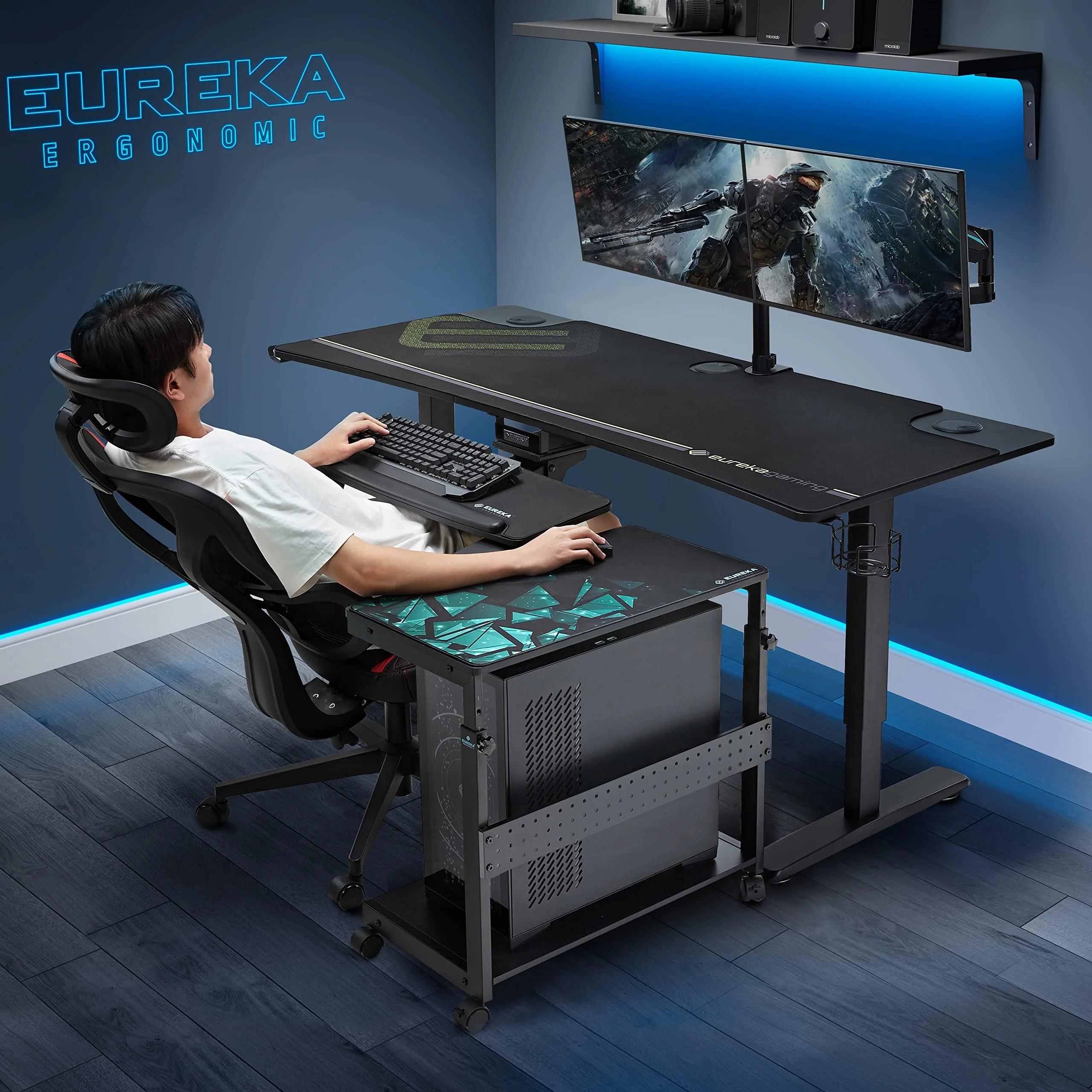 EUREKA ERGONOMIC Height Adjustable Computer Tower Stand