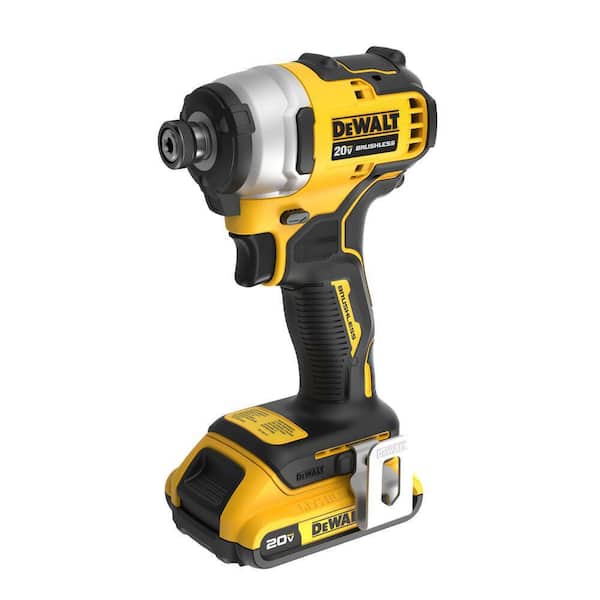 ATOMIC 20V Max Lithium-Ion Brushless Cordless Compact 1/4 in. Impact Driver Kit with 2.0Ah Battery. Charger and Bag