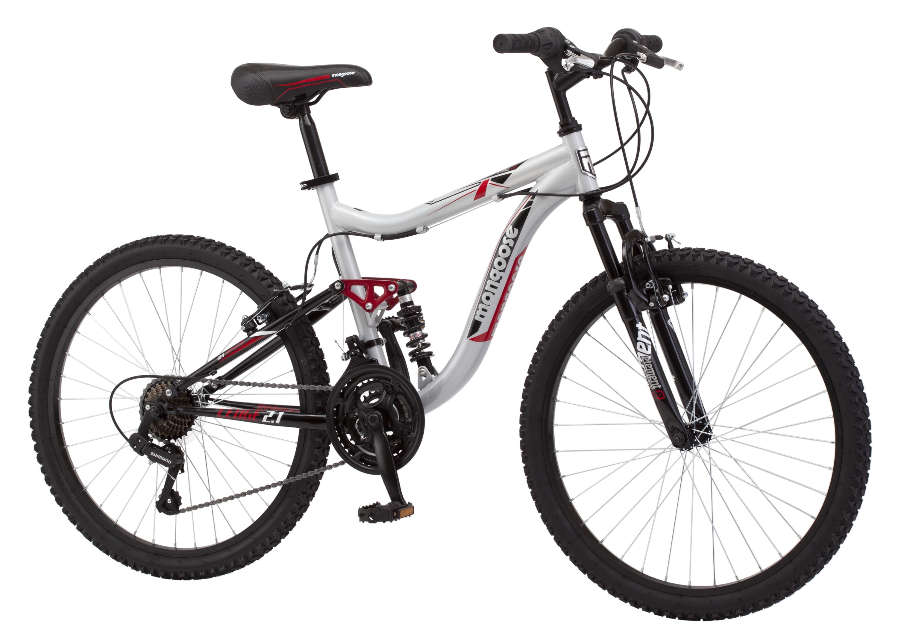 Ledge 2.1 Mountain Bike. 24-inch wheels. 21 speeds. boys frame. Silver/Red