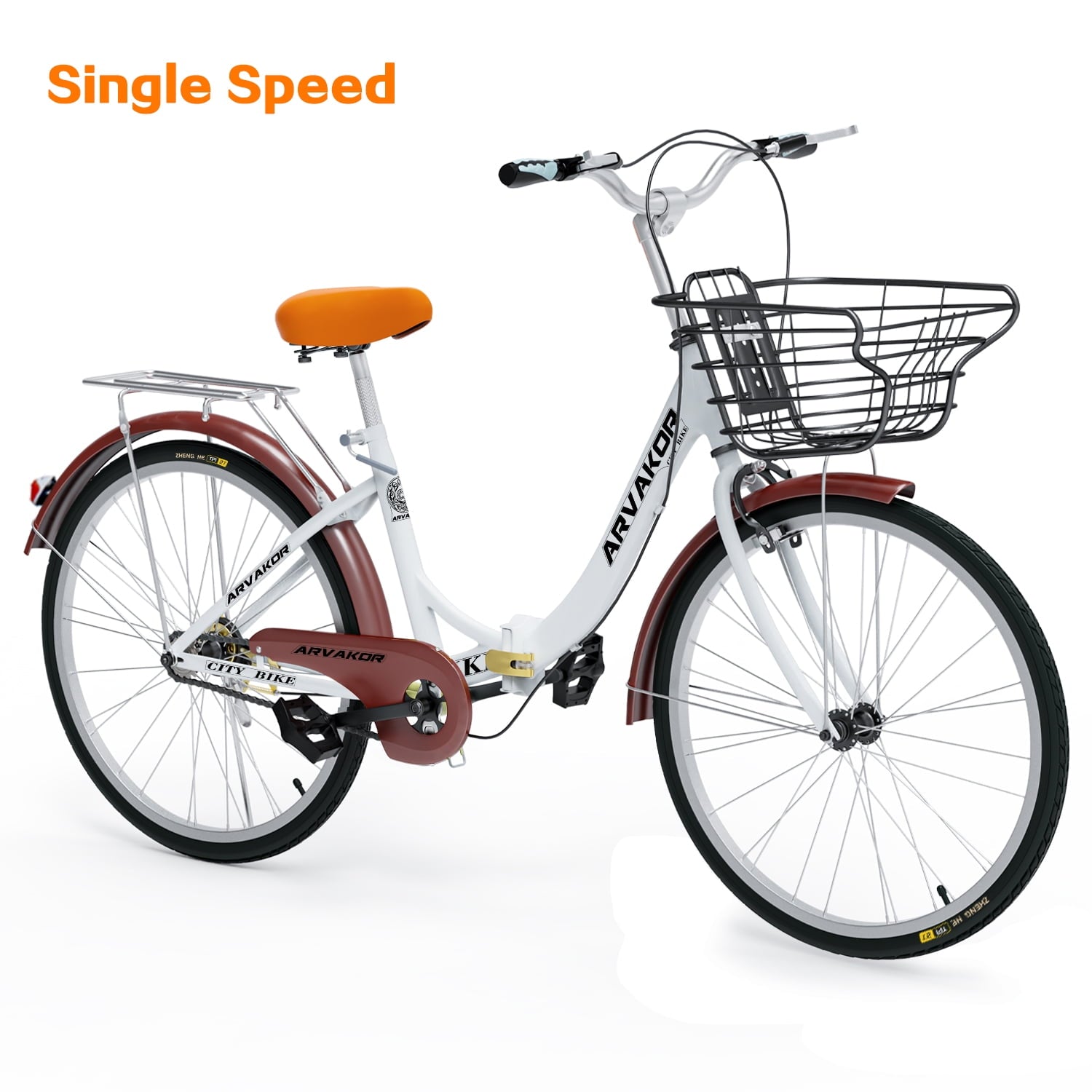 26 Inch Women Bike. Classic Bicycle Retro Bicycle. Cruiser Bike. White