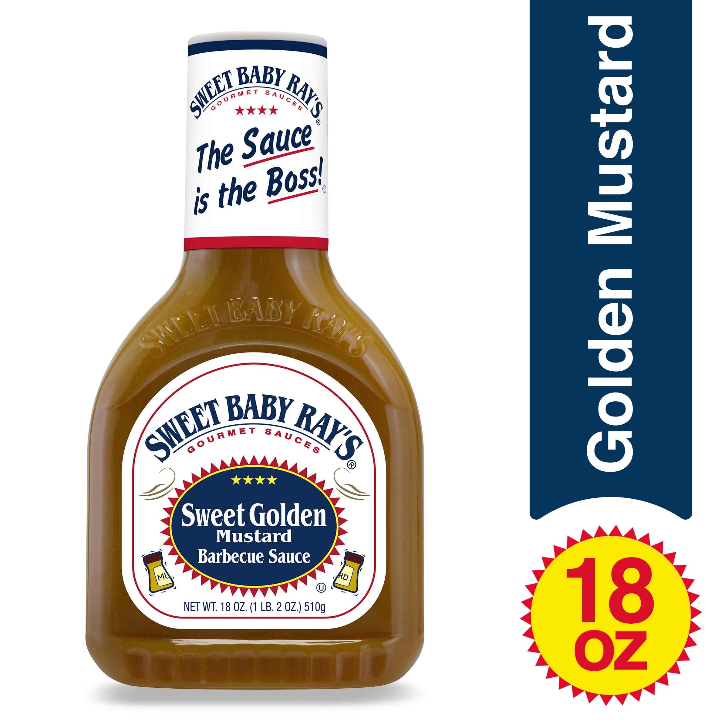 Baby Ray's Sweet Golden Mustard BBQ Sauce. 18 oz.