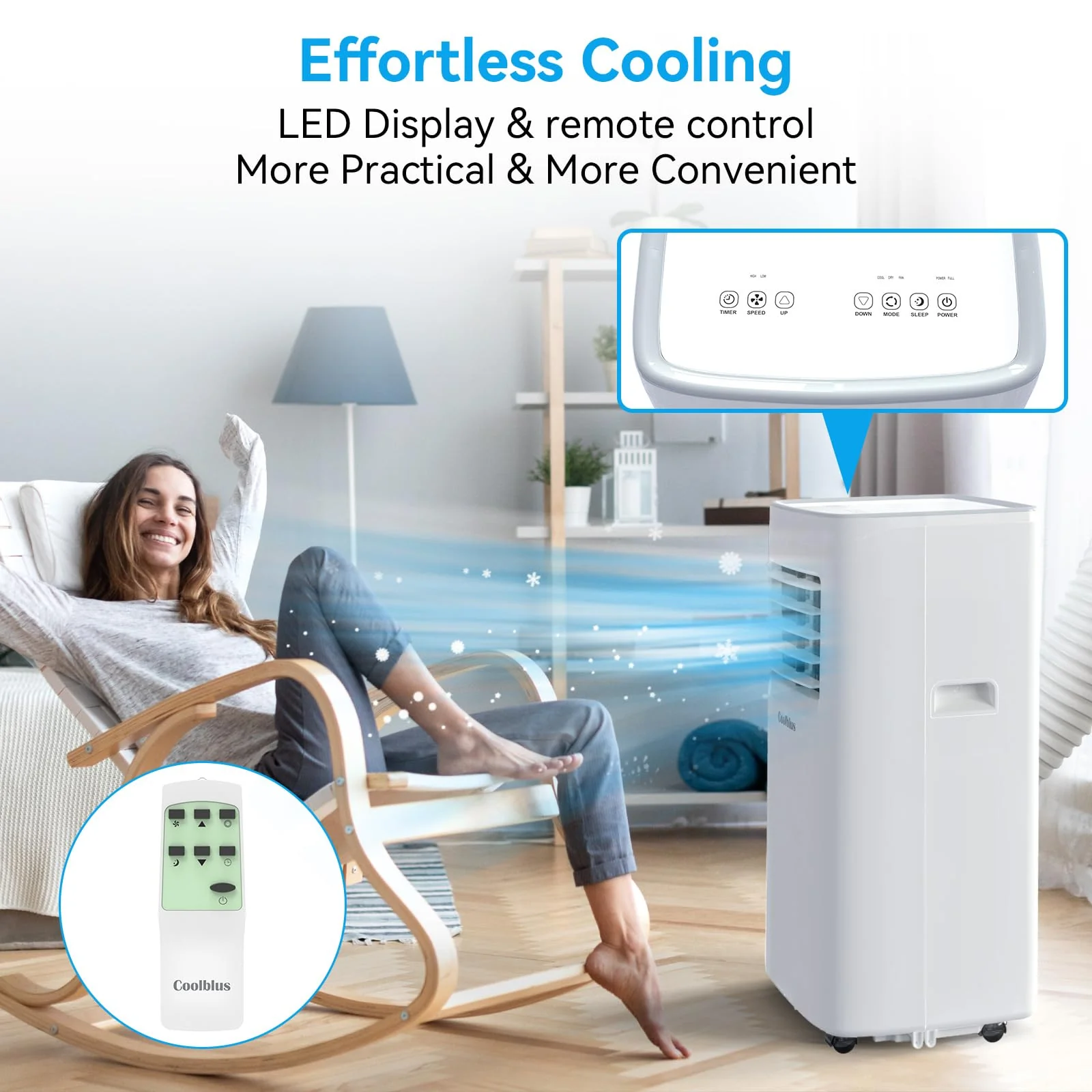 Coolblus 8500 BTU Portable Air Conditioners Up to 360 Sq. Ft