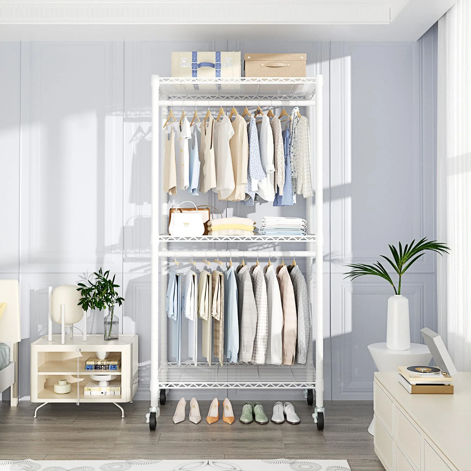 FUTASSI Portable Closets. Rolling Heavy-Duty Garment Rack