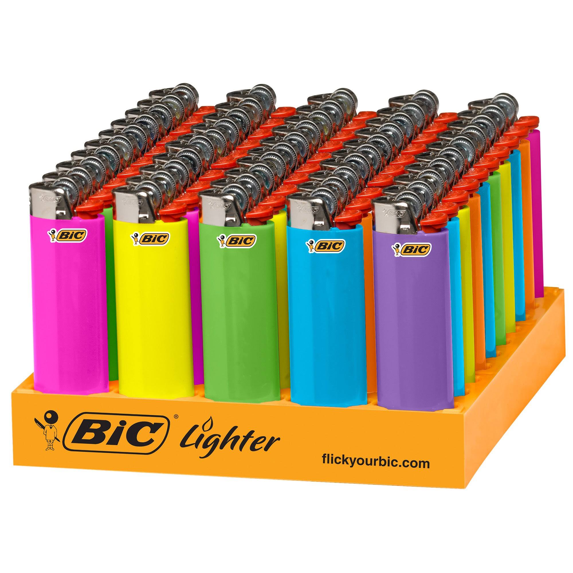 Bic Classic Pocket Lighter. Assorted Fashion Colors. 50-Count Tray-Instock