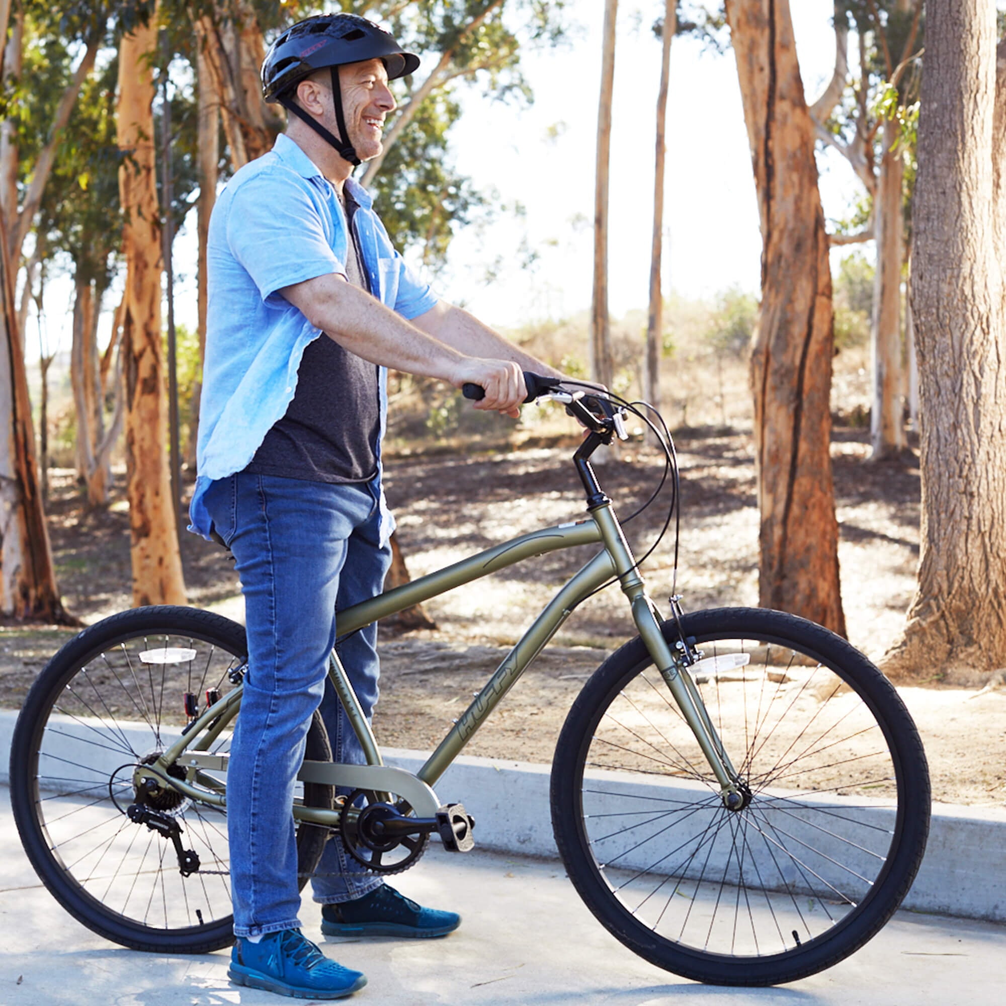 27.5 Parkside SE Men's Comfort Bike with Perfect Fit Frame.  Green Sage