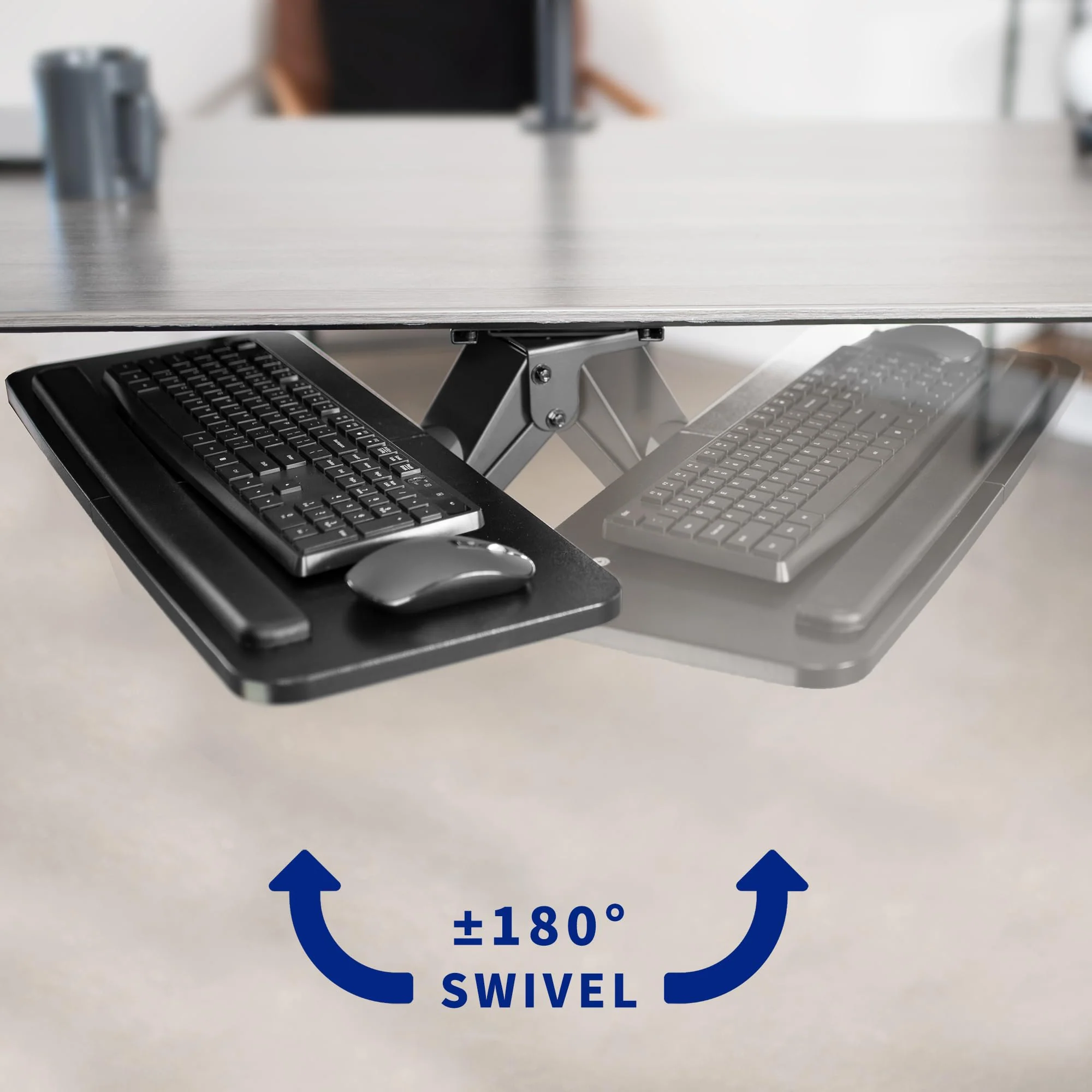 VIVO Adjustable Computer Keyboard & Mouse Platform Tray