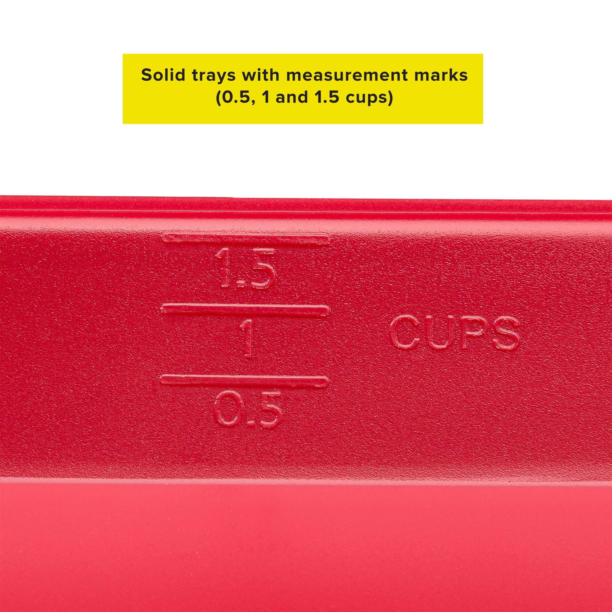 Poly Cutting Board Prep Station Set with Removable Trays. Tasty Blue. 5 Piece