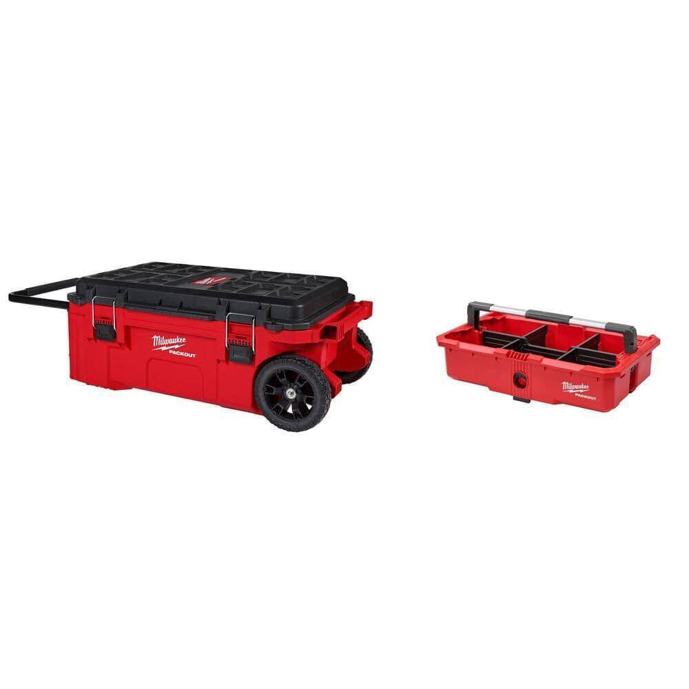 Milwaukee PACKOUT 38 in. Rolling Tool Chest and 19 in. Tool Tray