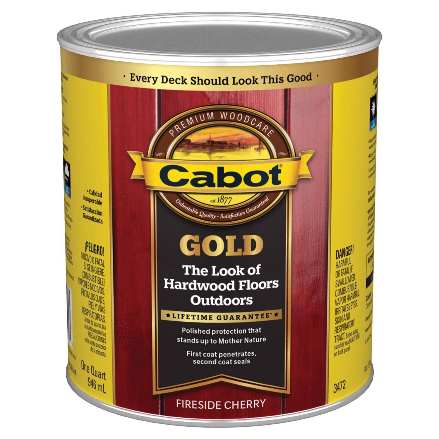 Cabot Gold Exterior Stain, Fireside Cherry, 1 qt.