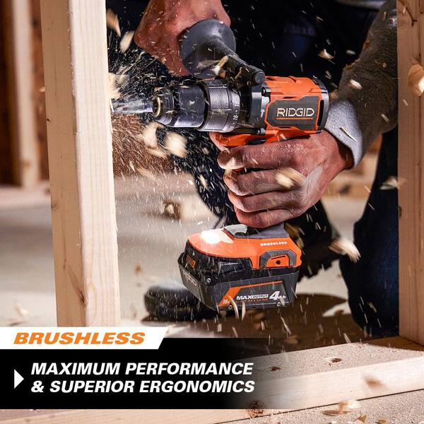 18V Brushless Cordless 2-Tool Combo Kit w/ Hammer Drill/Driver. Jig Saw. 4.0 Ah MAX Output Battery. Charger & Bag