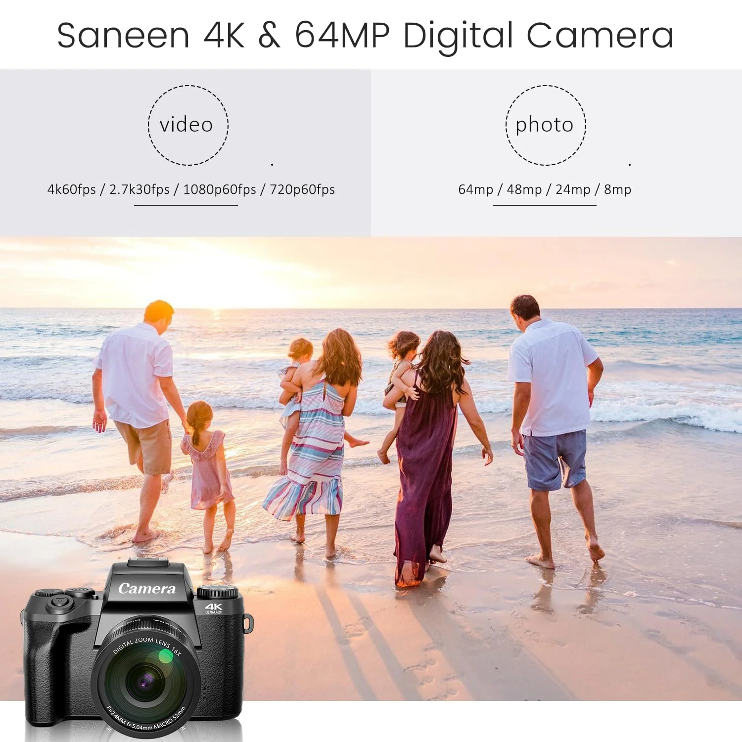 Saneen Digital 4k Cameras for Photography & Video