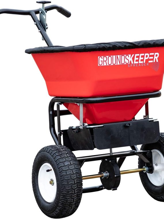 Multi-Purpose Walk Behind Push Spreader 3039632R Grounds Keeper. 100 Pound Capacity. Multi Use Tool for Grass Seed. Salt. De-Icer. Fertilizer and Seeds � Spreader