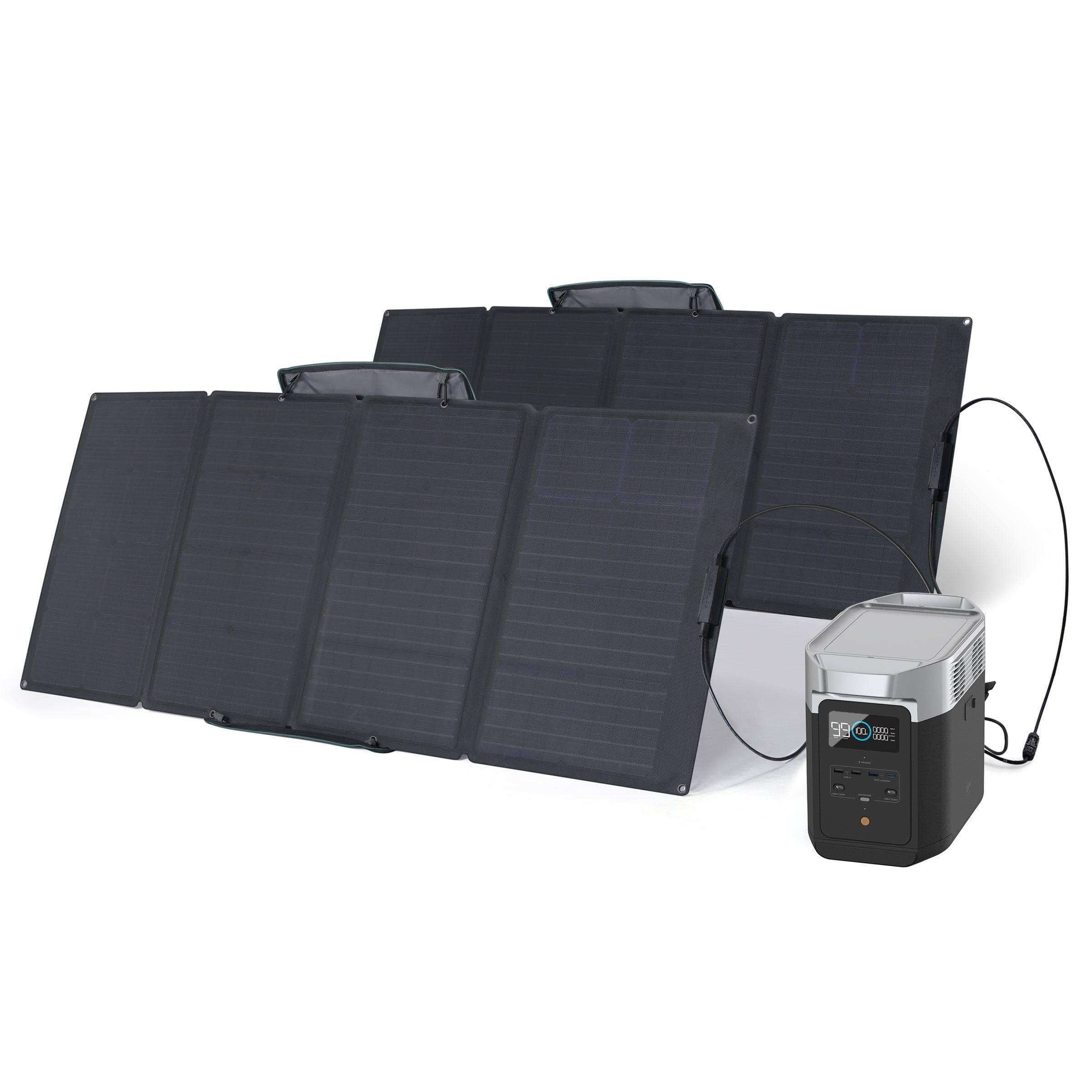 EcoFlow Delta 2 + 160W Portable Solar Panel, 2