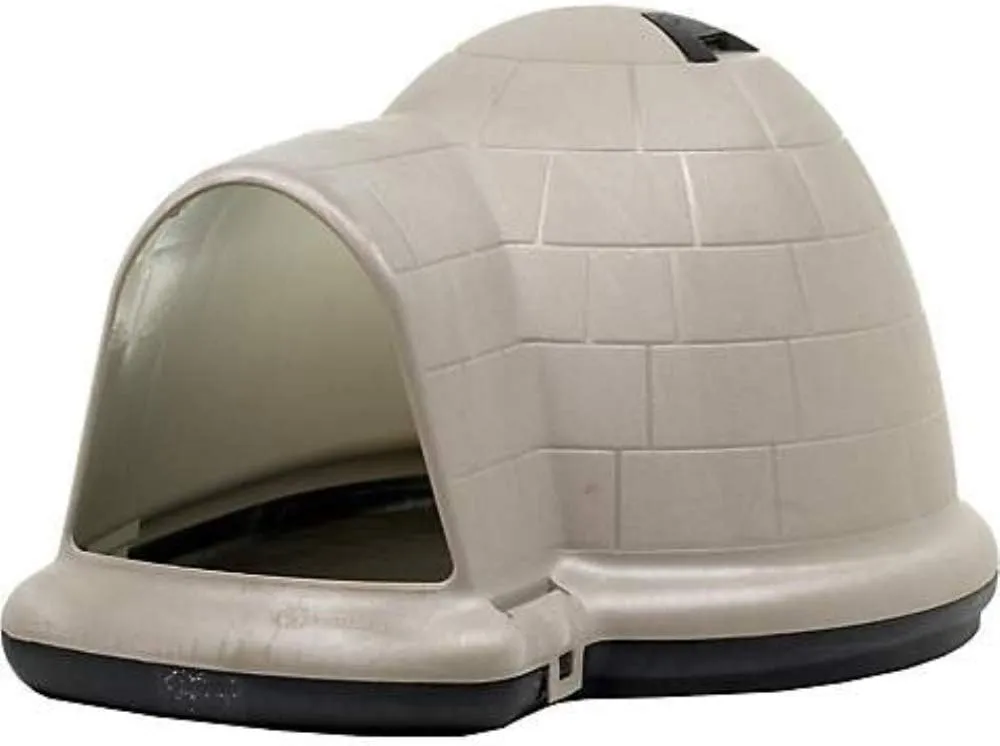 Petmate Indigo Dog House (Igloo Dog House. Made in USA with 90% Recycled Materials. All-Weather Protection Pet Shelter) for XL Dogs -90 to 125 pounds. Made in USA