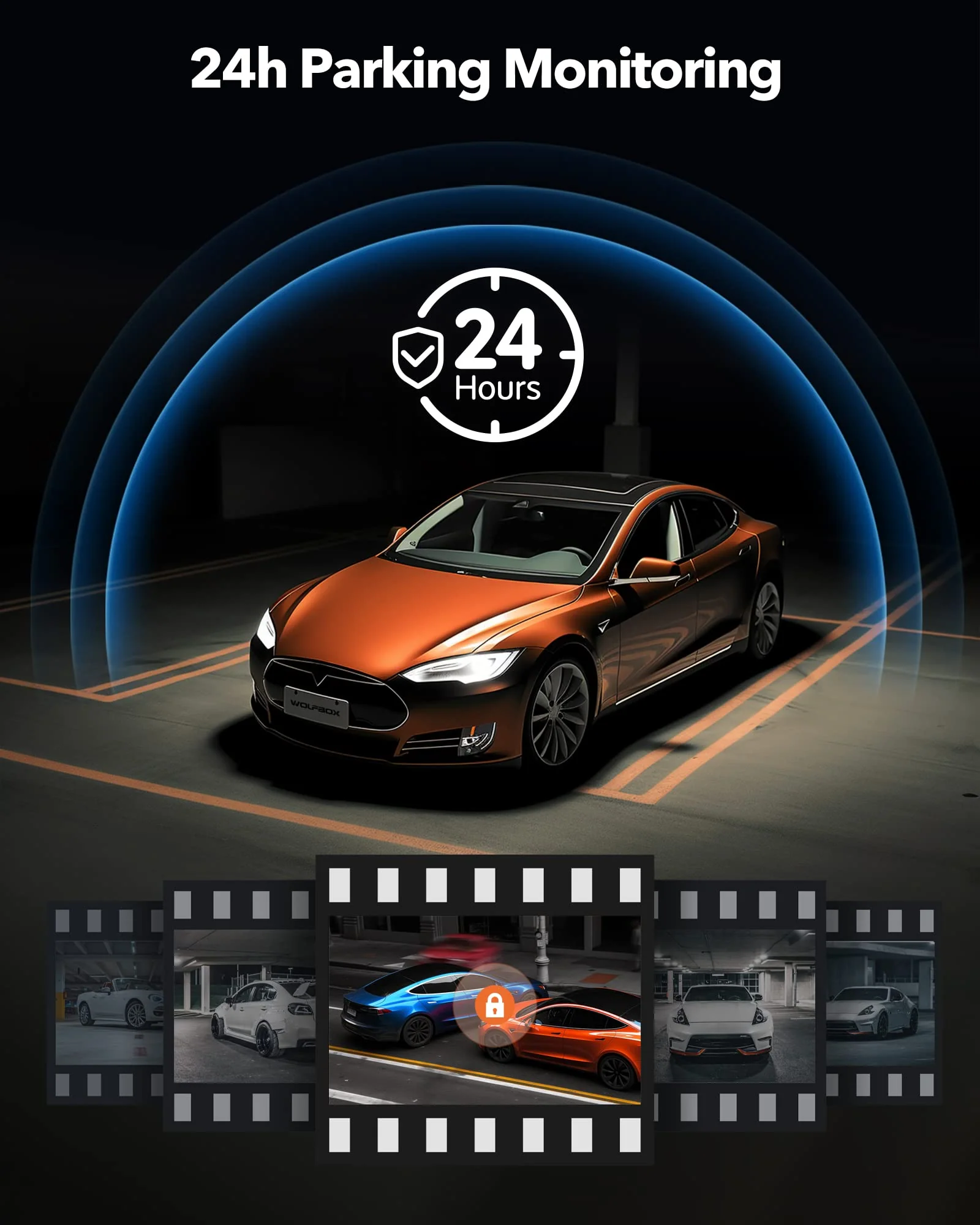 WOLFBOX 12 4K Rear View Mirror Camera