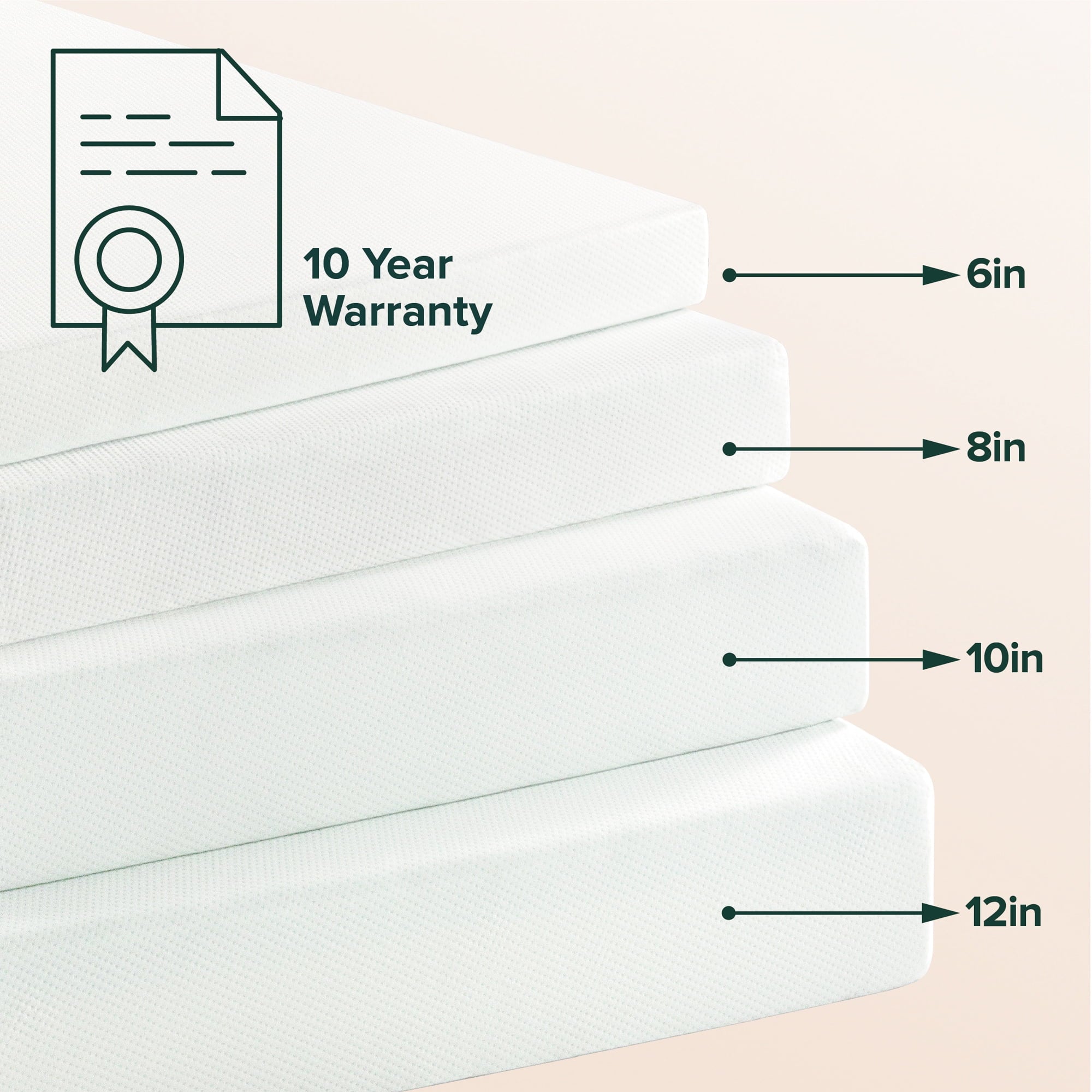 6�� Green Tea Memory Foam Mattress. Queen