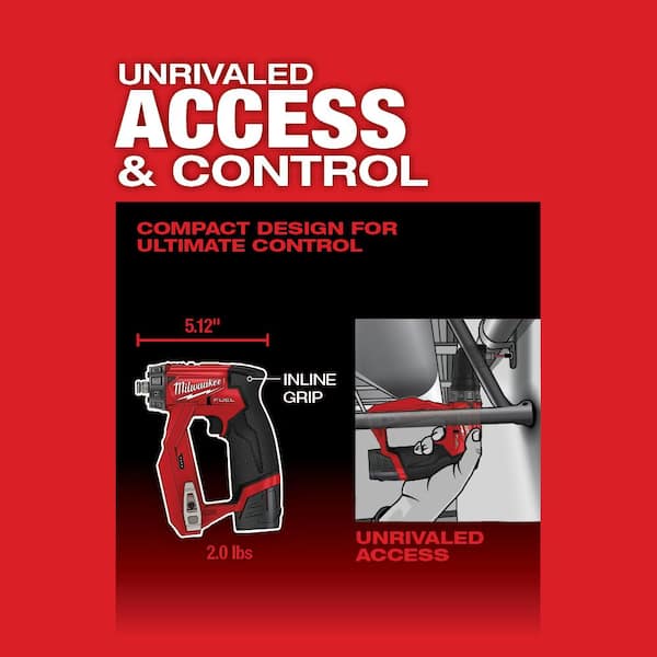 M12 FUEL 12V Lithium-Ion Brushless Cordless 4-in-1 Installation 3/8 in. Drill Driver Kit with 4-Tool Heads