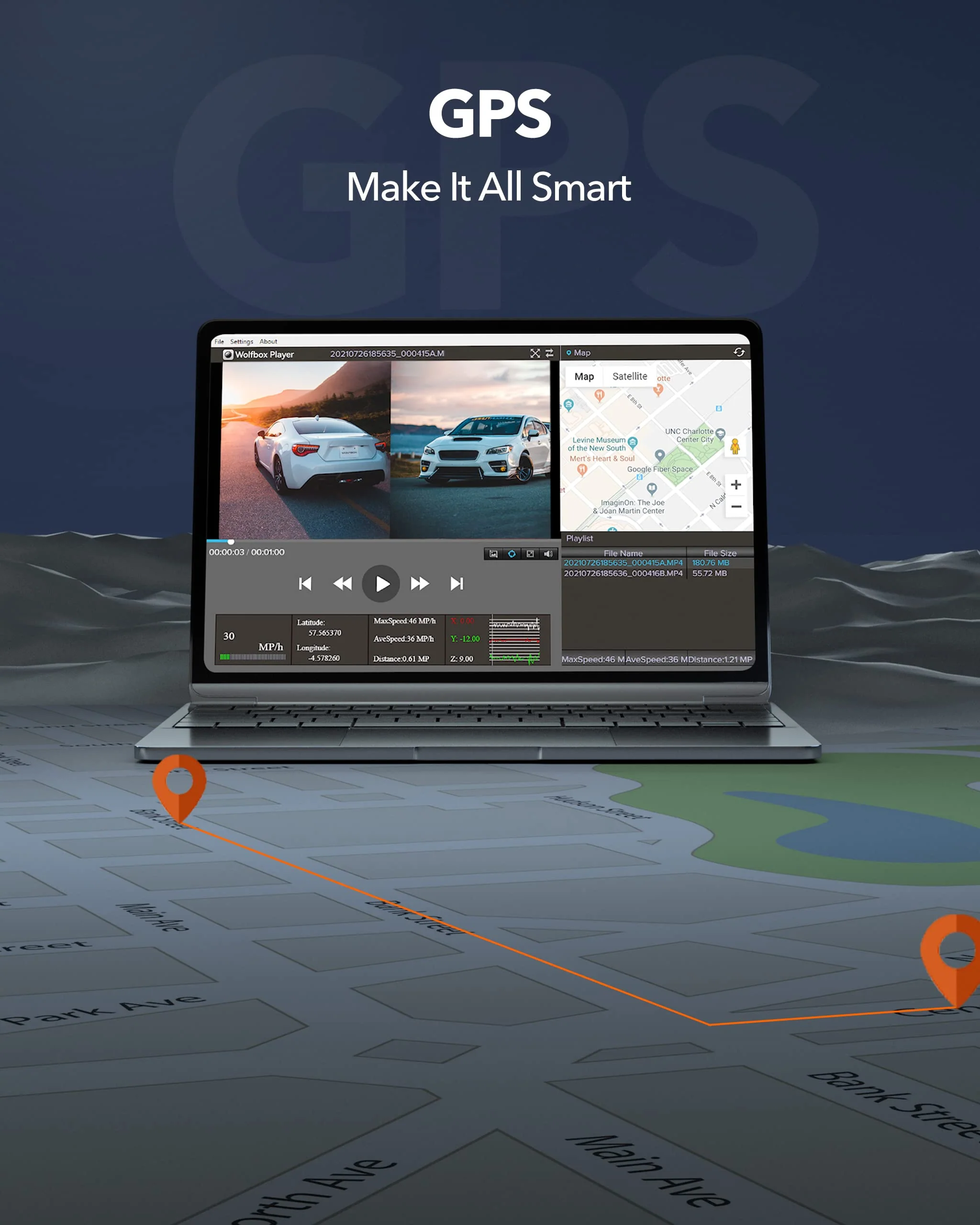 WOLFBOX 12 4K Rear View Mirror Camera