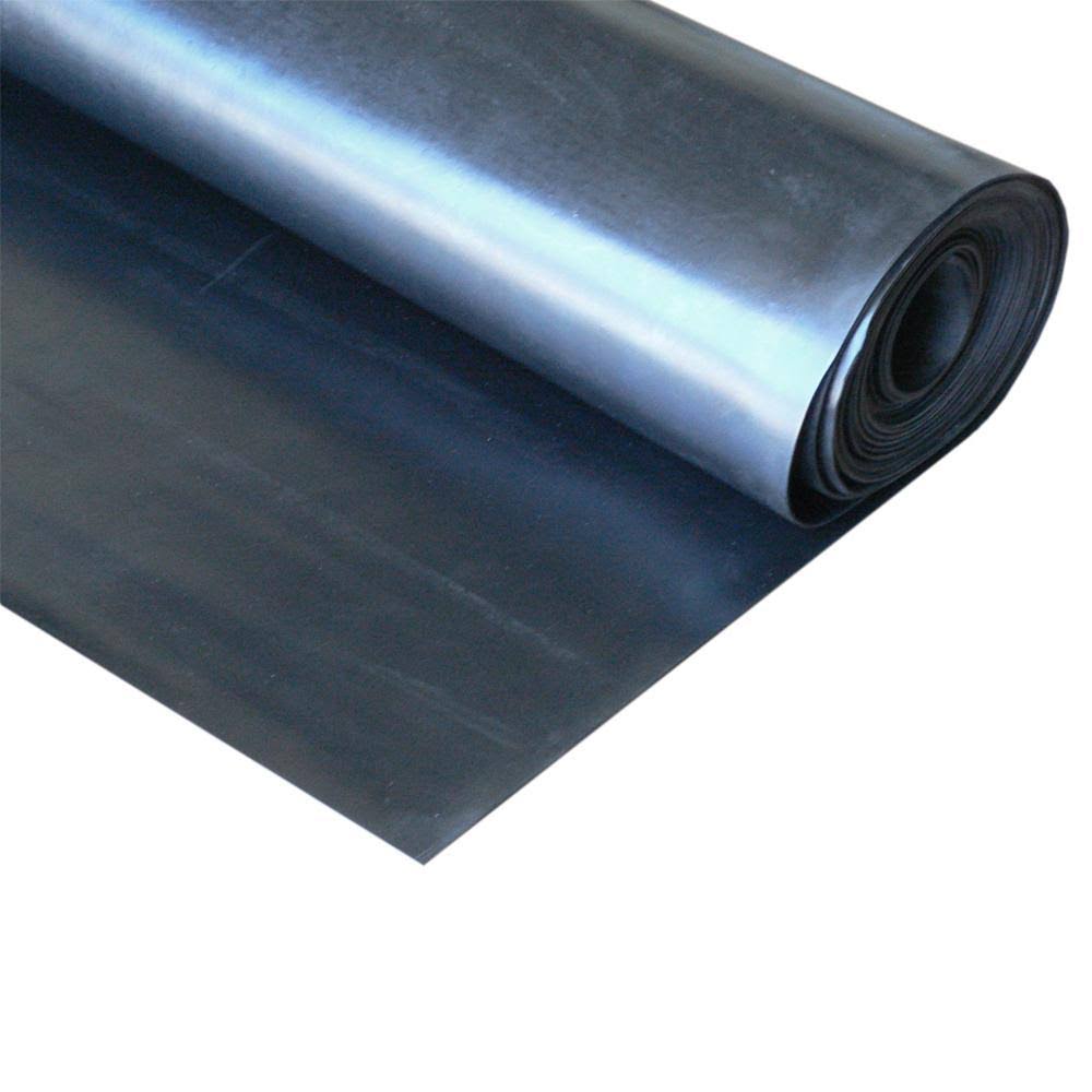 Rubber Cal 20-109 EPDM 1/16 in. x 36 in. x 192 in. Commercial Grade 60A Rubber Sheet - Black