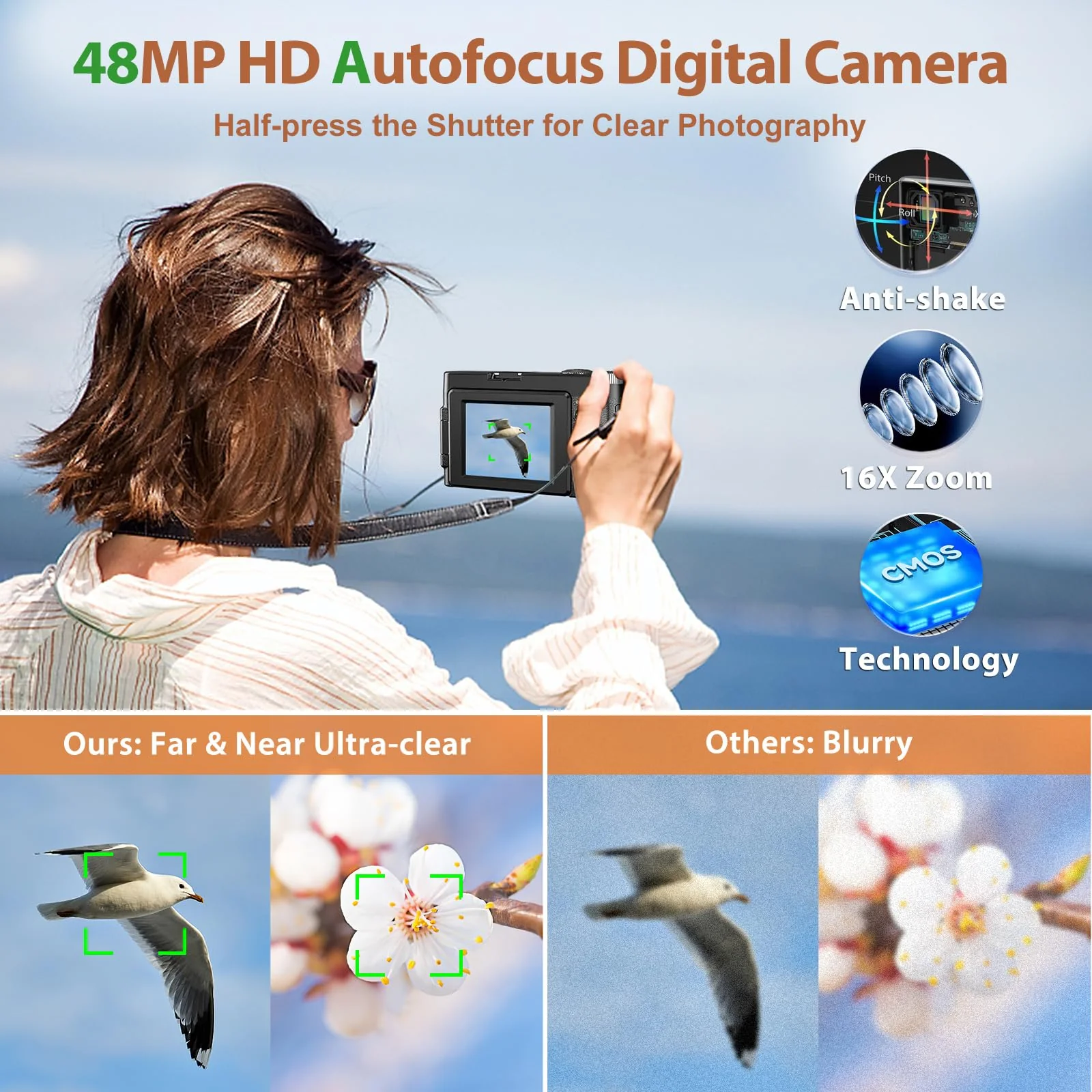 Fulealfly 4K Digital Camera for Photography and Video