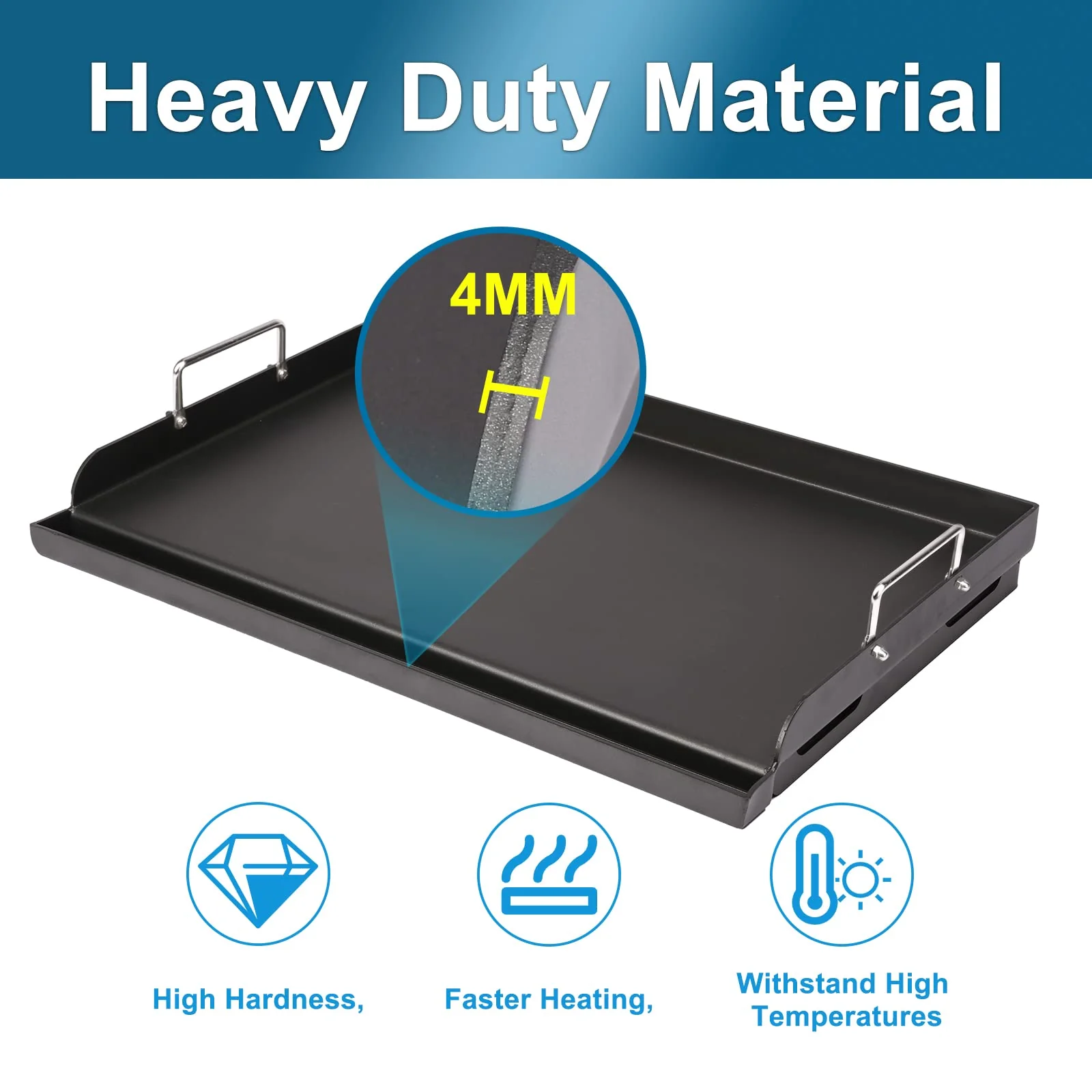 Utheer 25 x 16 Nonstick Coating Cooking Griddle for Gas Grill