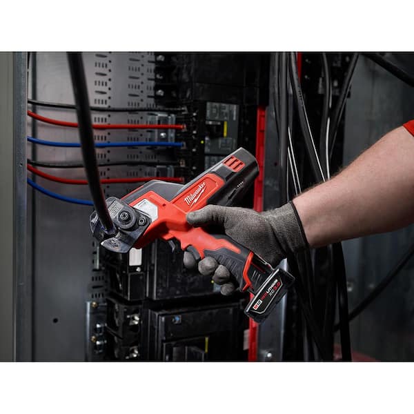 M12 12V Lithium-Ion Cordless 600 MCM Cable Cutter Kit with One 3.0Ah Battery. Charger and Hard Case