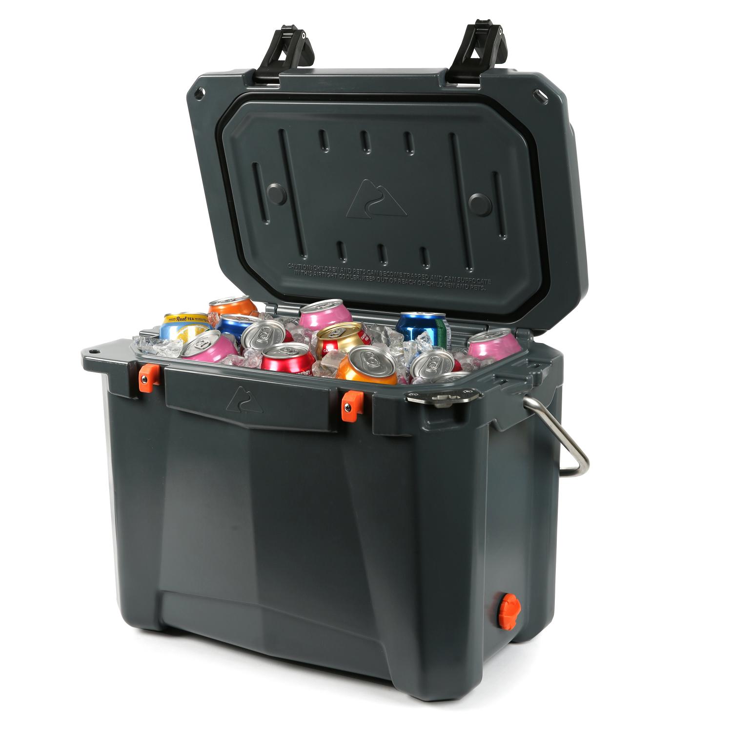 Ozark Trail 26 Quart High Performance Roto-Molded Cooler with MicrobanA . Gray