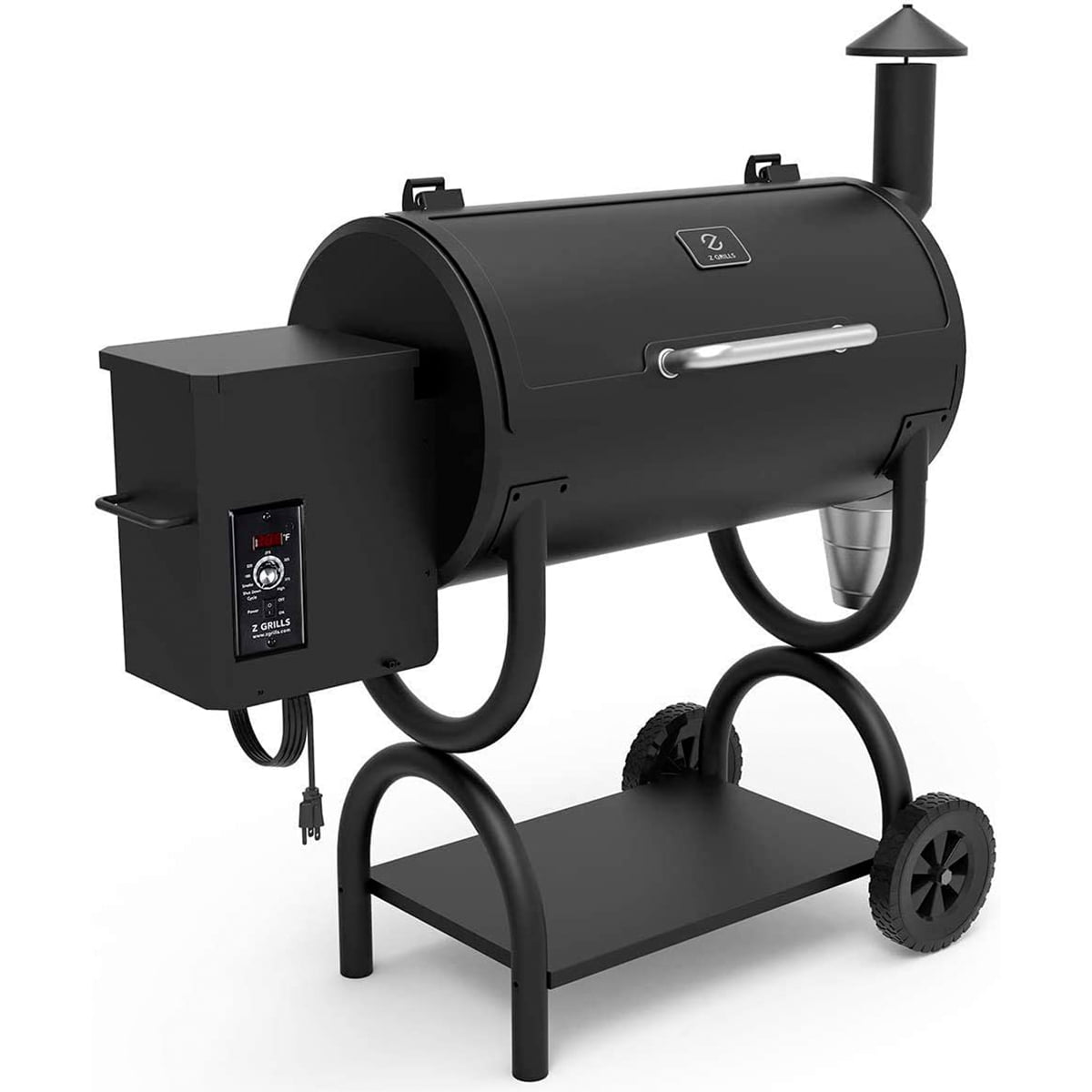 GRILLS ZPG-550B 560 sq. in. Wood Pellet Grill and Smoker 8-in-1 BBQ Black