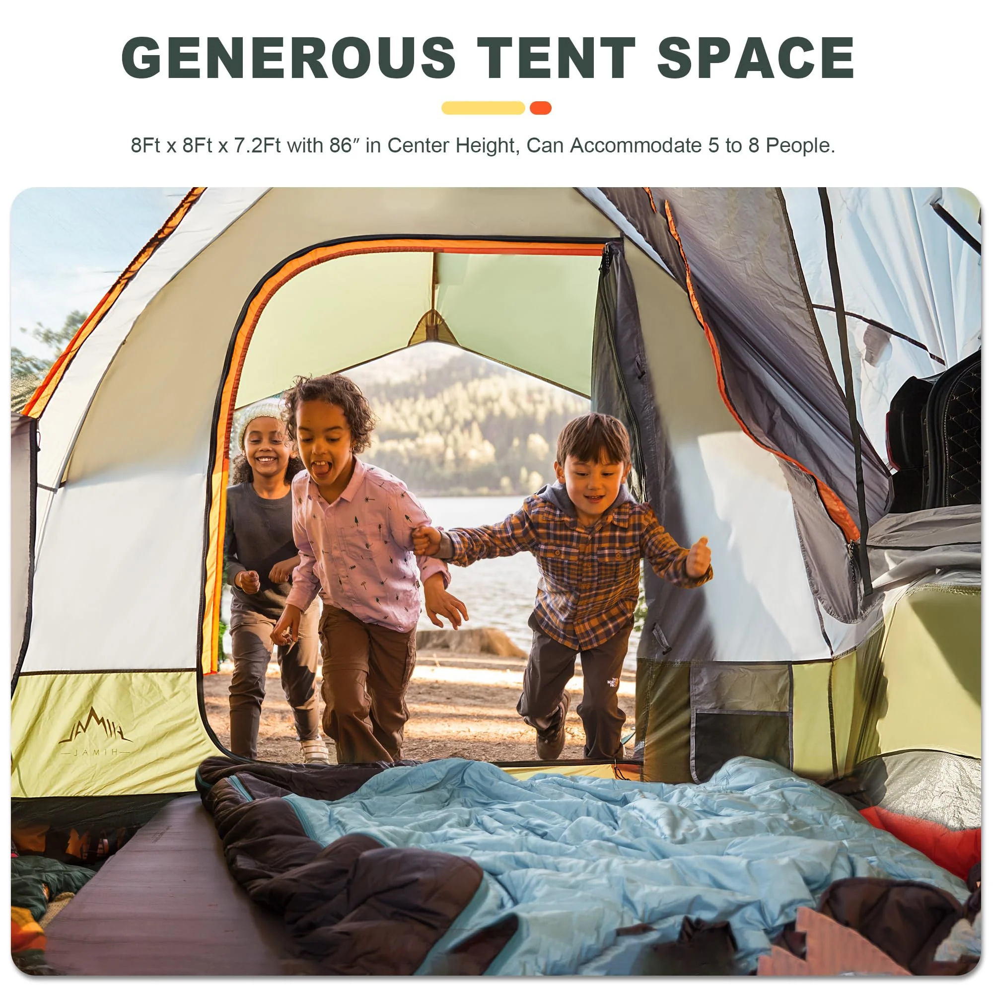 GoHimal Waterproof SUV Tent for Camping. 8FT L x 8FT W x 7.2FT H