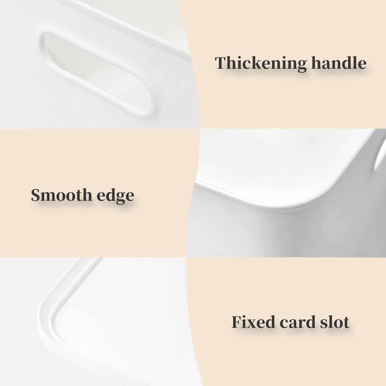 Yishyfier 6-Pack Plastic Storage Baskets Bins Boxes