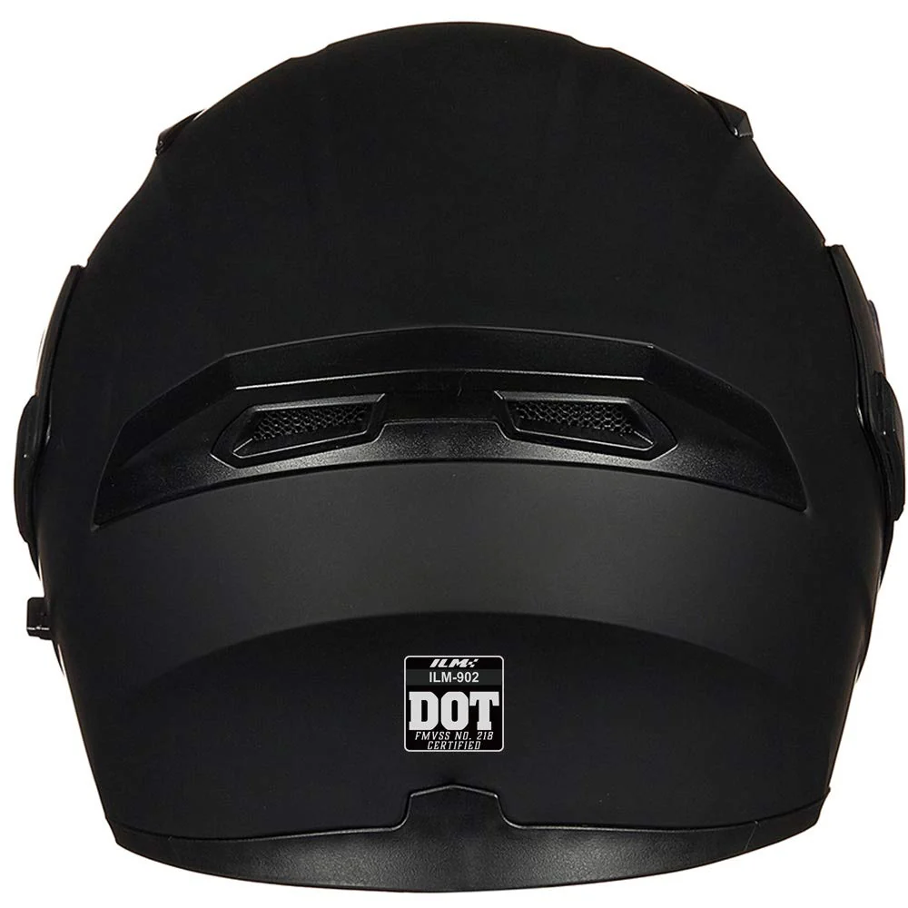 ILM Motorcycle Dual Visor Flip up Modular Full Face Helmet DOT