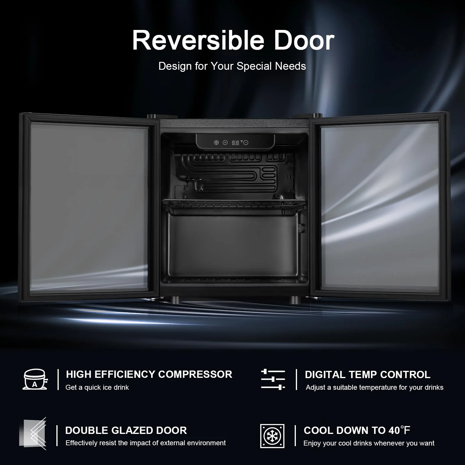 Antarctic Star 12 Bottle 48 Can Cabinet Beverage Refrigerator