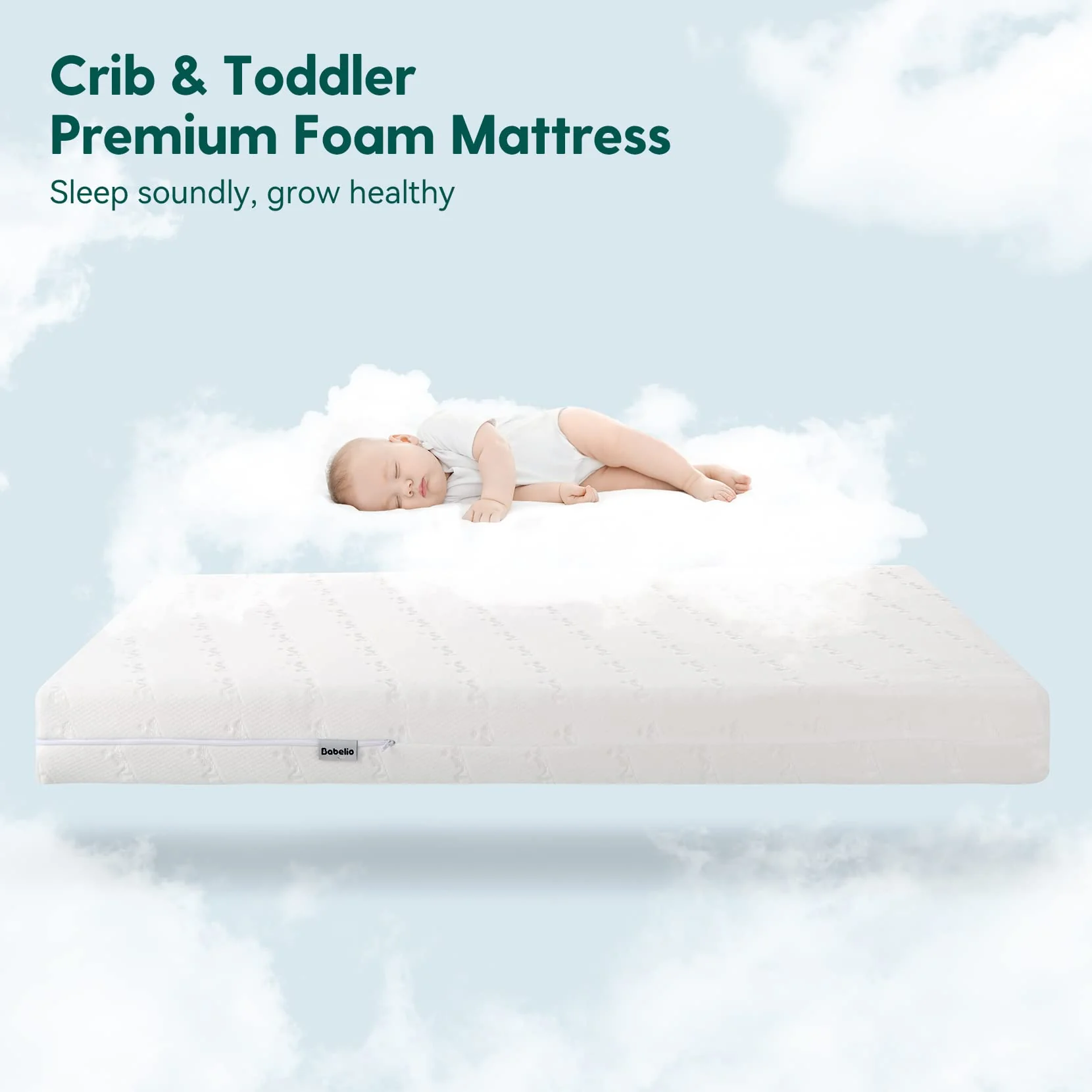 BABELIO Dual-Sided Memory Foam Toddler Mattress