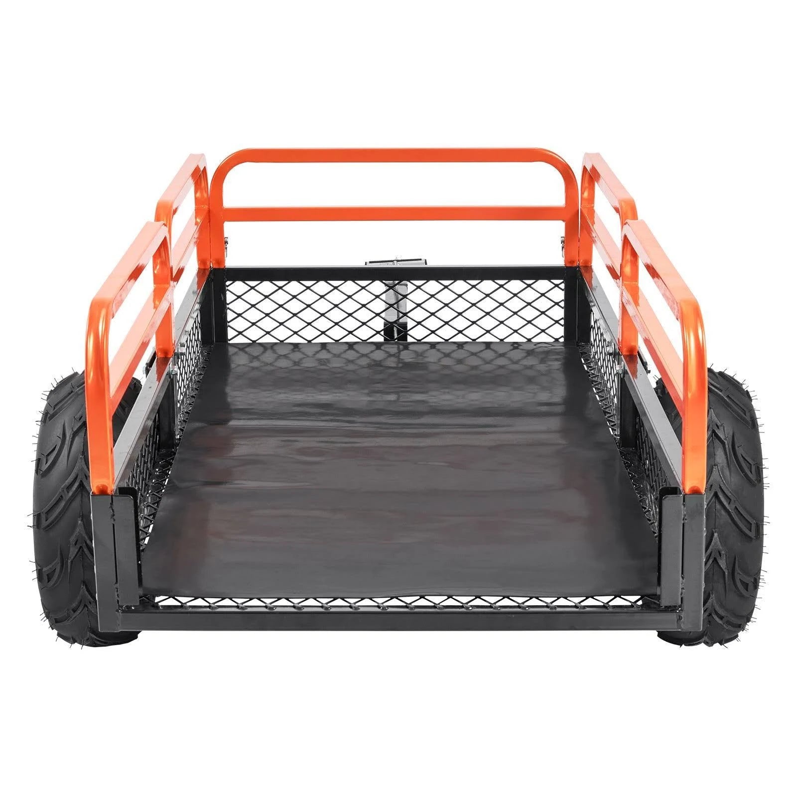 VEVOR Heavy Duty Steel ATV Dump Trailer. 1500-Pound Load Capacity 15 Cubic Feet. Tow Behind Dump Cart Garden Trailer. with Removable Sides and 2 - MadeInUSA