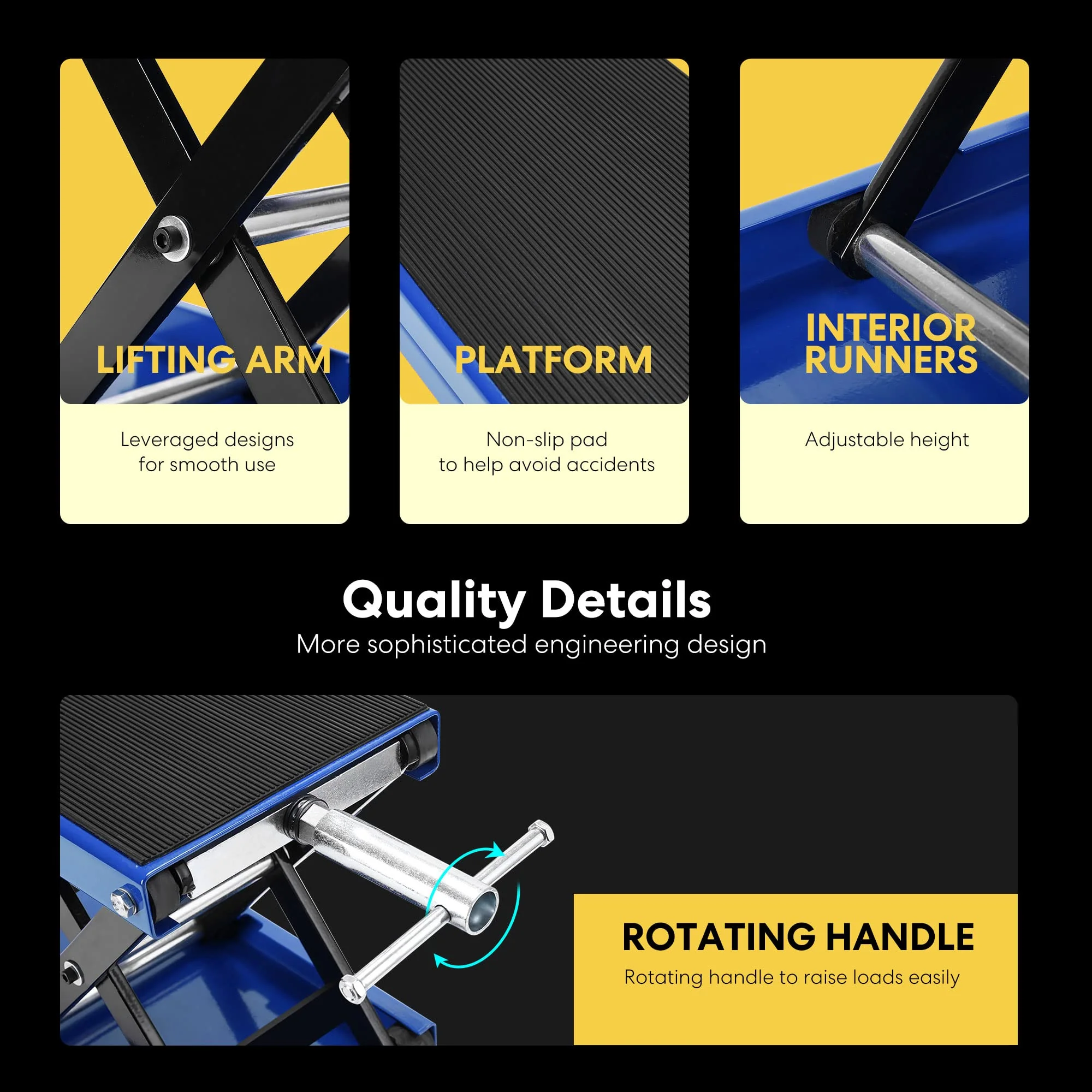 VIVOHOME 1100 LBS Capacity Motorcycle Lift