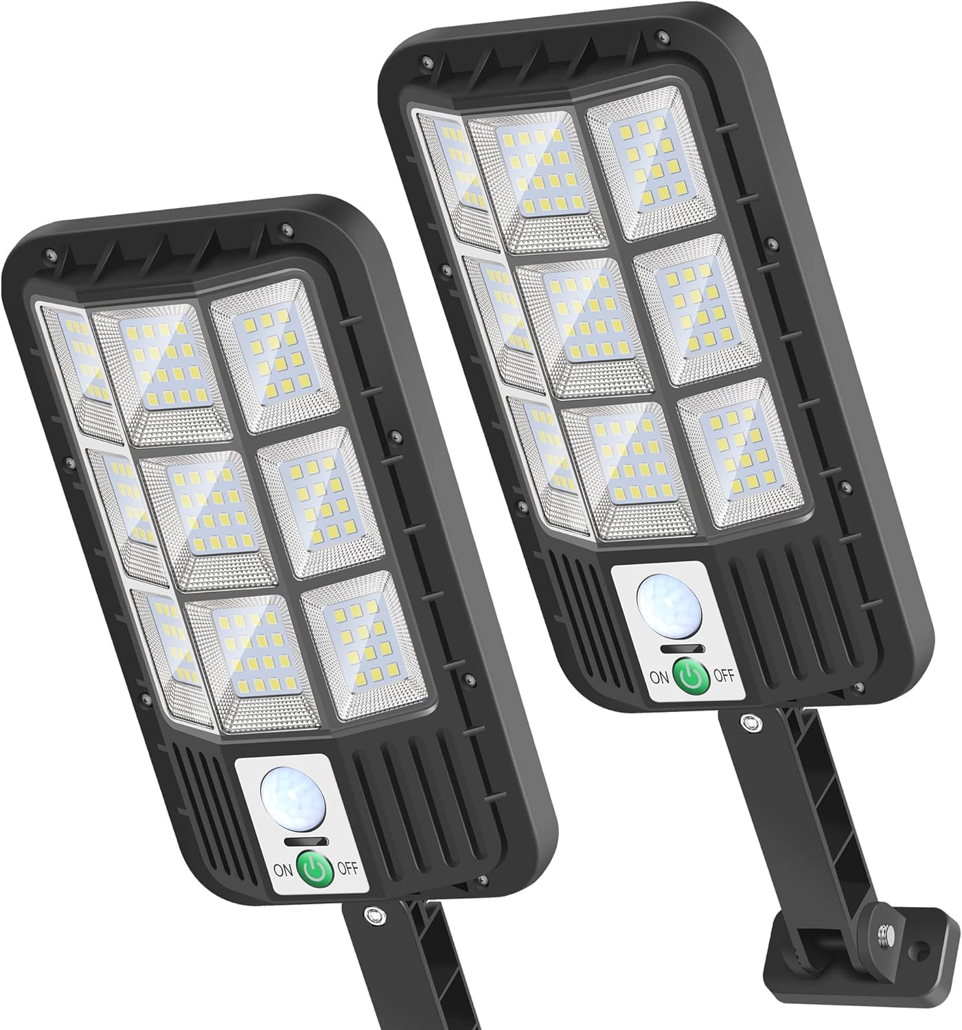 Solar Outdoor Lights - 6000LM Solar Lights for Outside with Motion Sensor, Dusk to Dawn Solar Powered Security Light, IP66 Waterproof Solar Flood Light with 3 Modes (2 Packs)