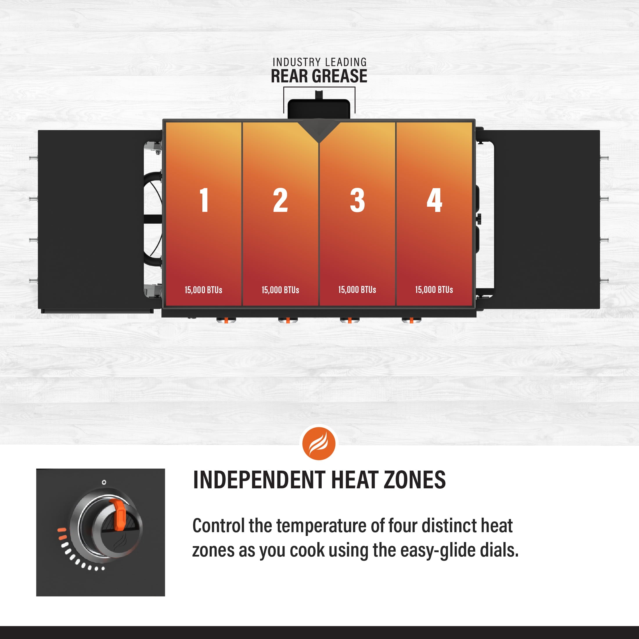 4-Burner 36 Griddle Cooking Station with Hard Cover